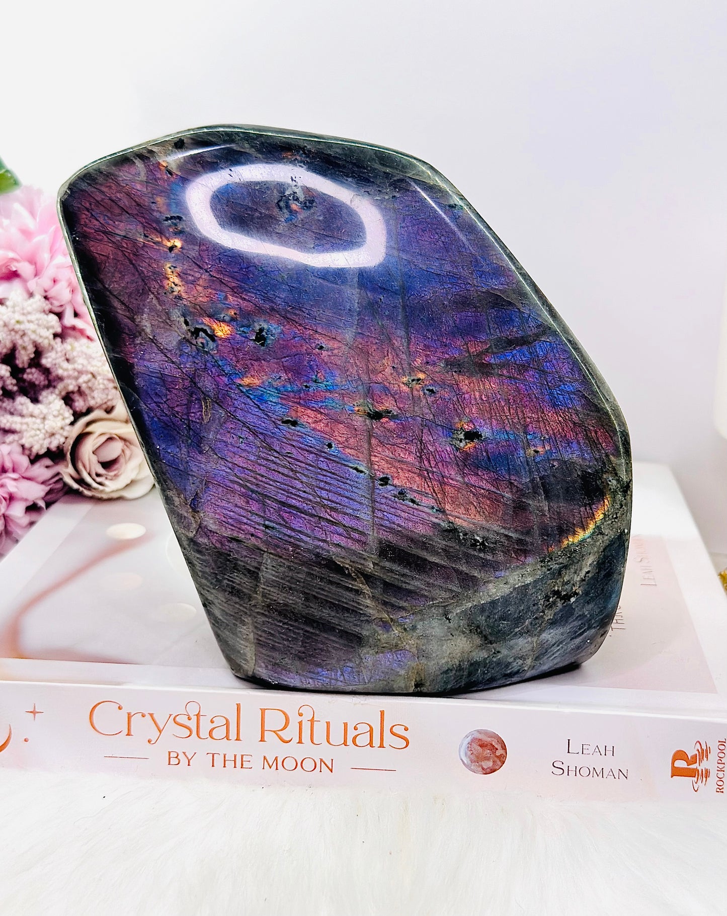 Fabulous Huge Labradorite Freeform 1.79KG with Hot Pink & Purple Flash