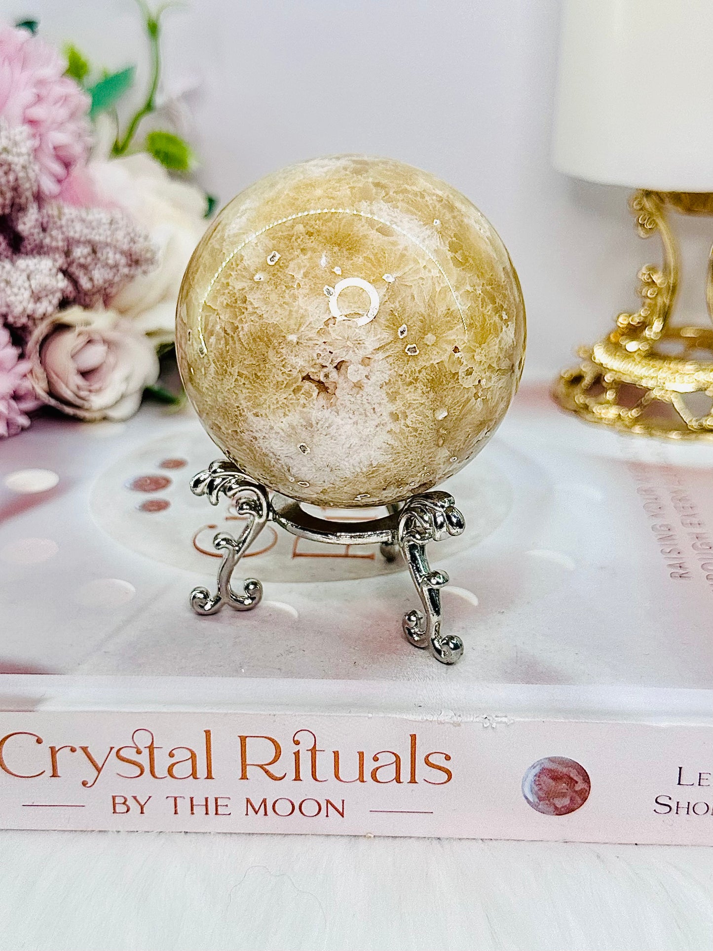 ⚜️ SALE ⚜️ Beautiful 329gram Druzy Pink Amethyst Sphere on Stand From Brazil