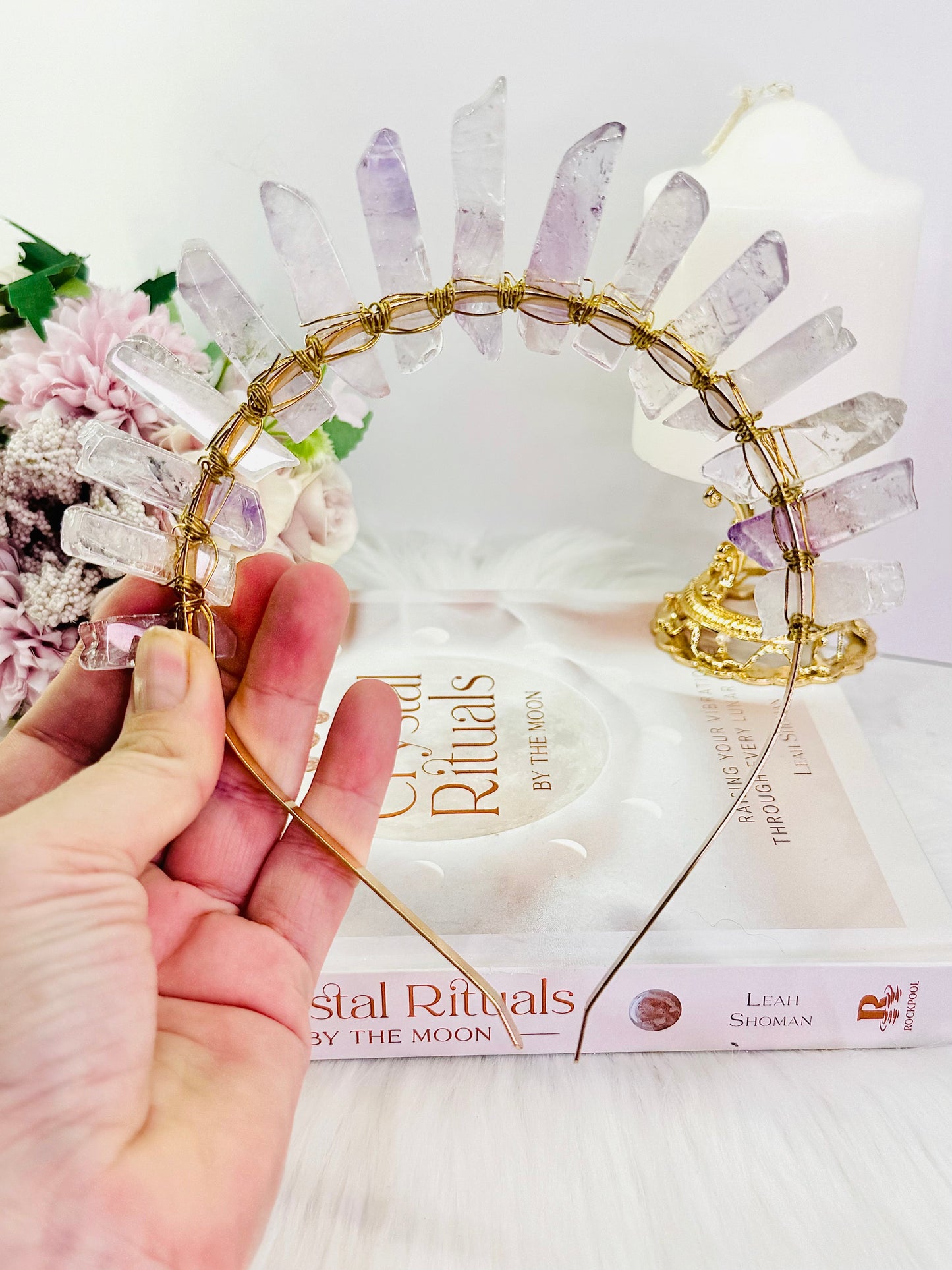 Amethyst With Gold Wire Crown | Tiara