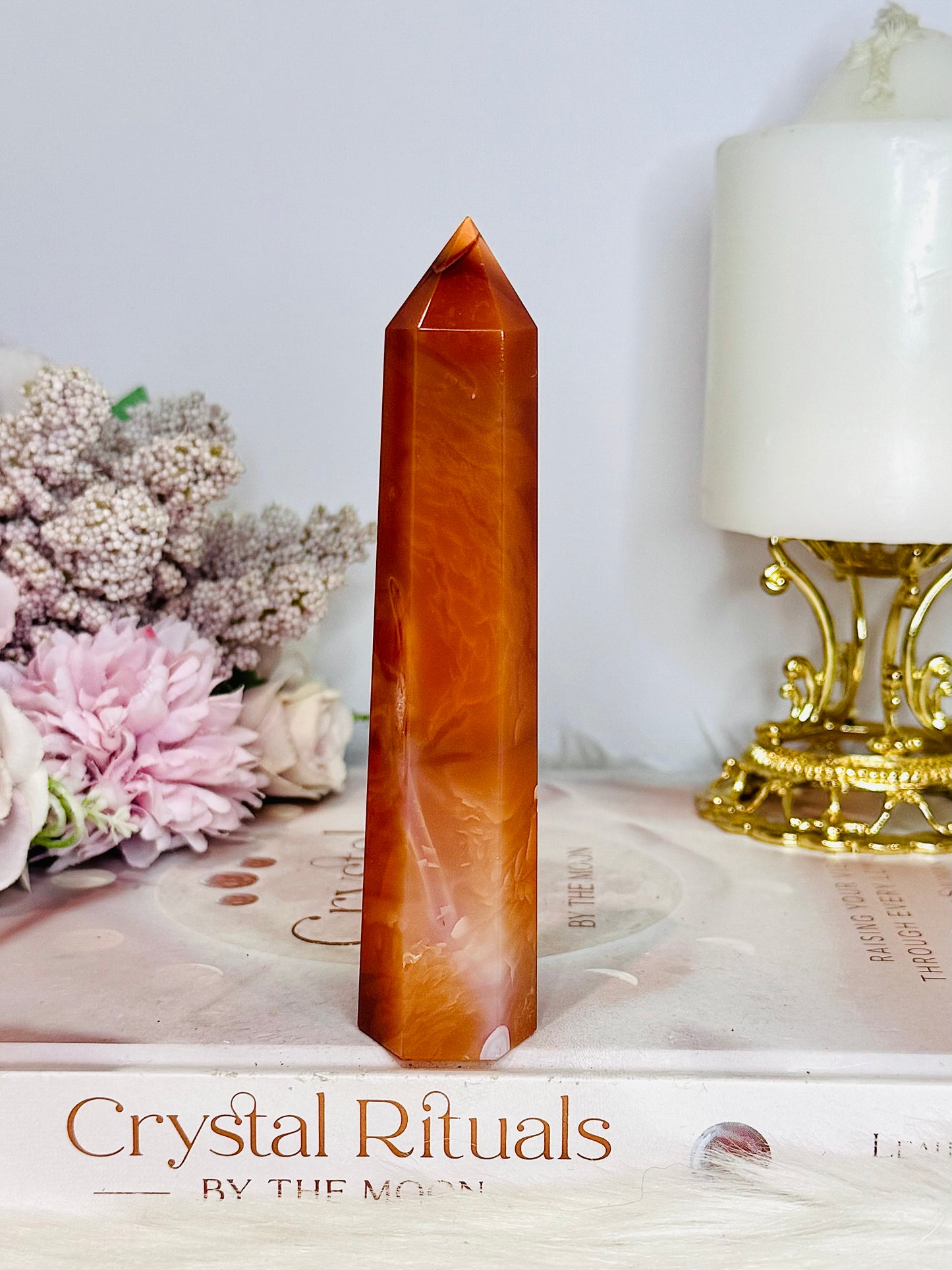 High Grade Carnelian Tower 12cm