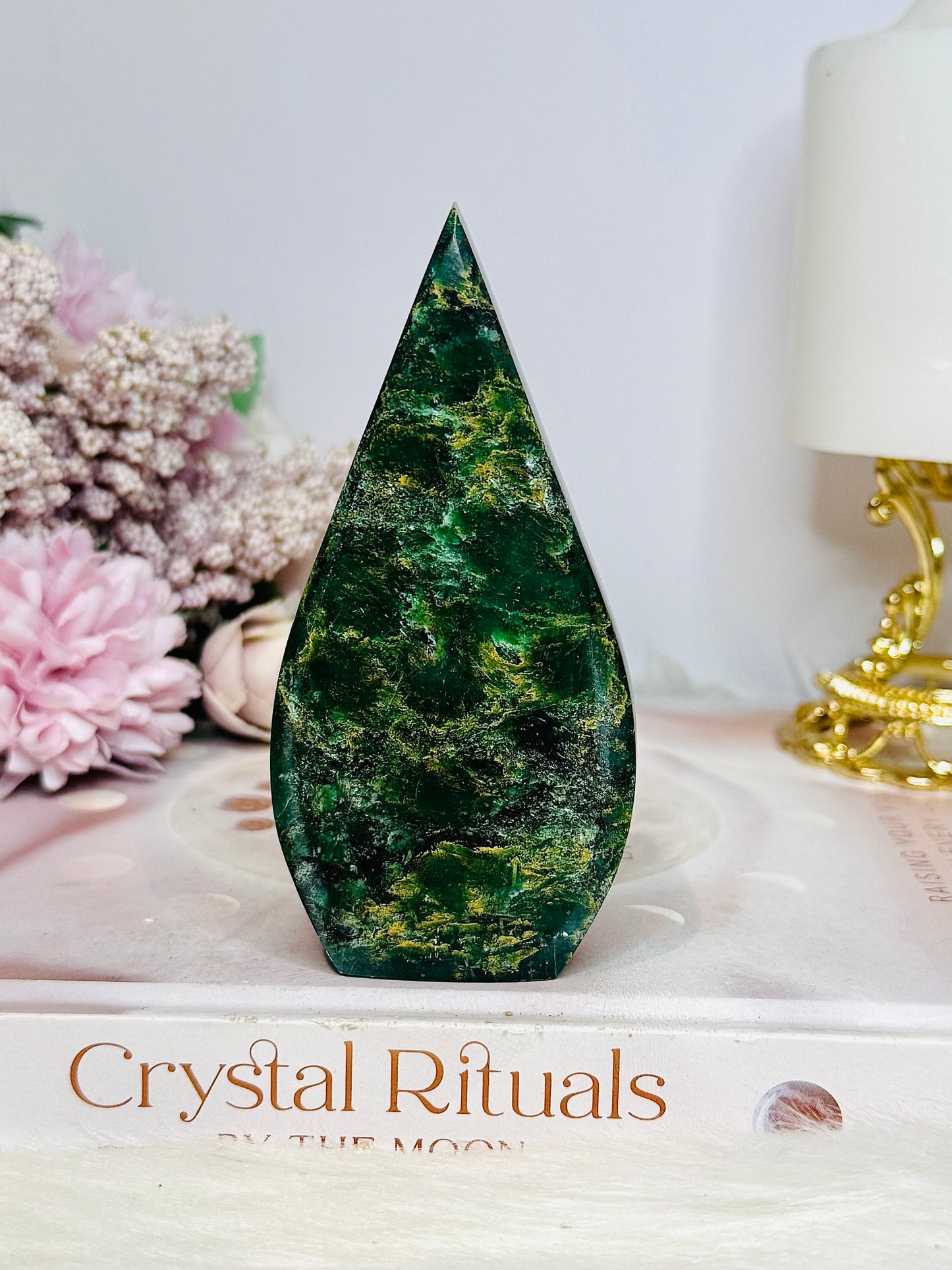 Emerald Jasper Flame | Freeform 11cm