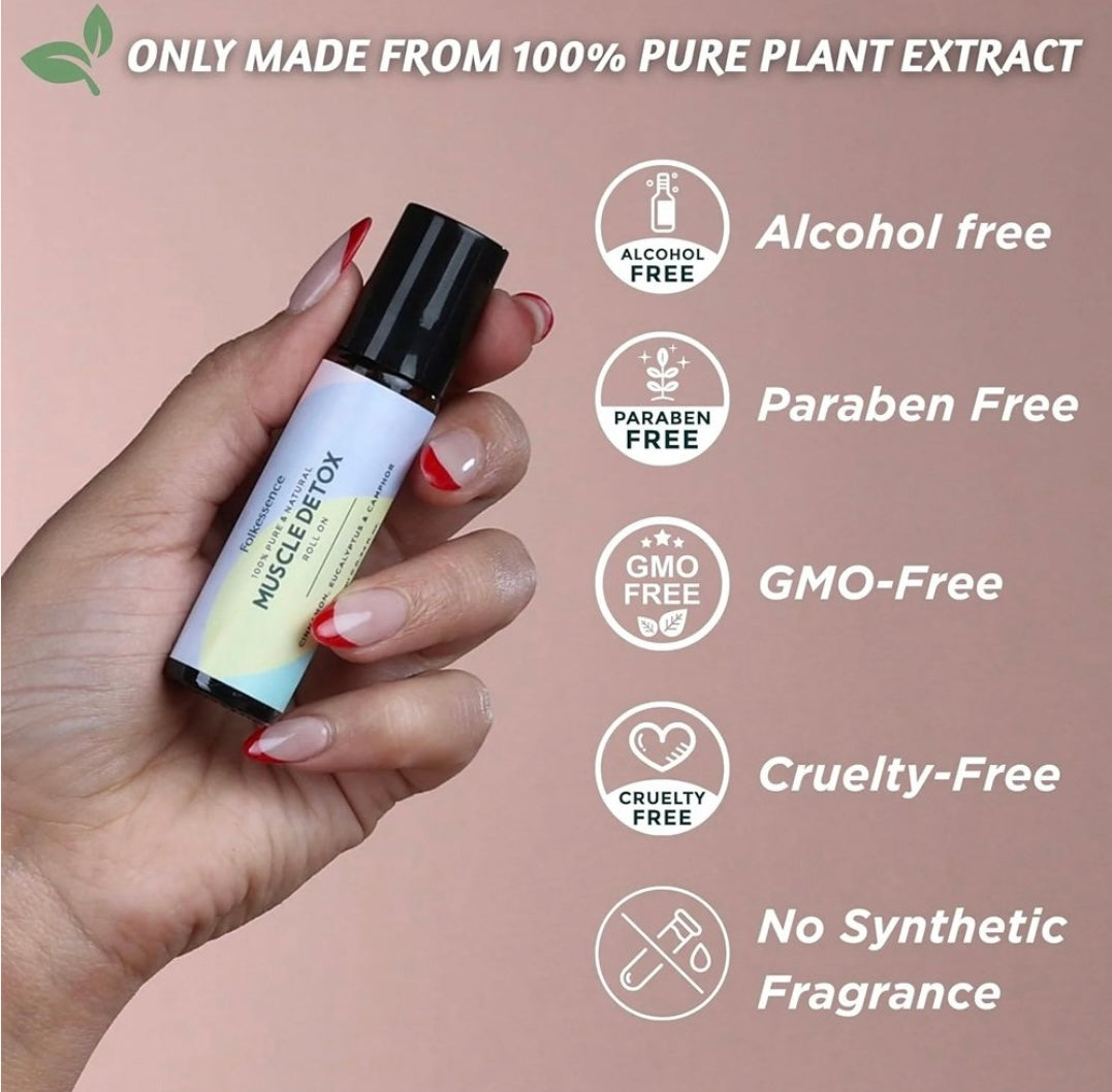 Folkessence ‘Feel Better’ Gift Pack 3 Oils ~ Muscle Detox, Head Ease, Power Boost