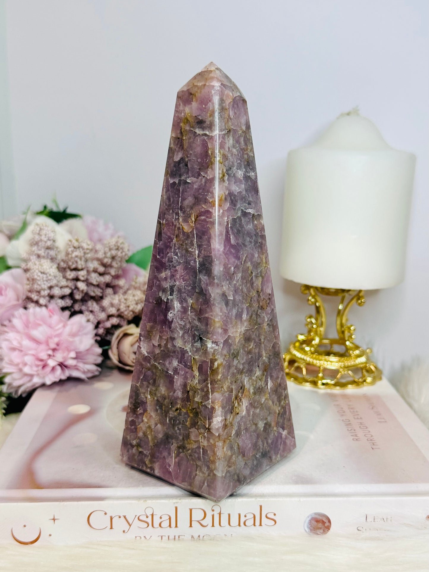 Large Lepidolite Tower | Obelisk 18cm