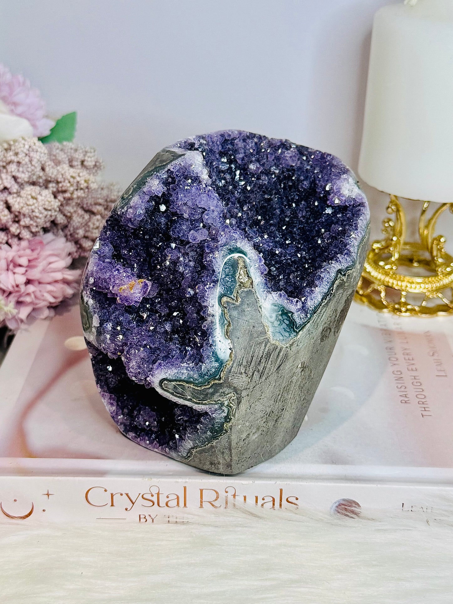 High Grade Huge Natural Amethyst Base Cut Cluster 1.3KG