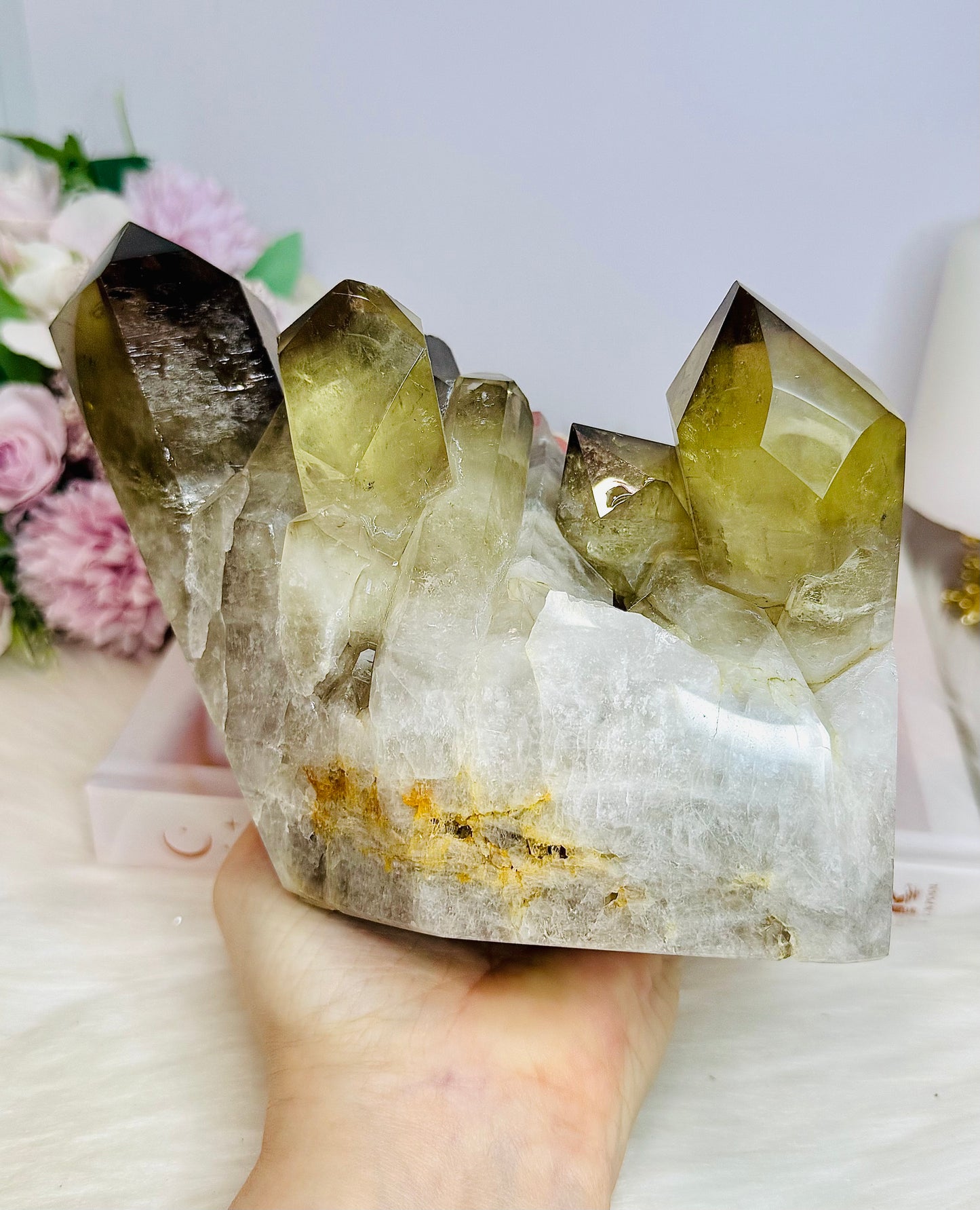 Huge Smokey Citrine Large Point Cluster 1.65KG