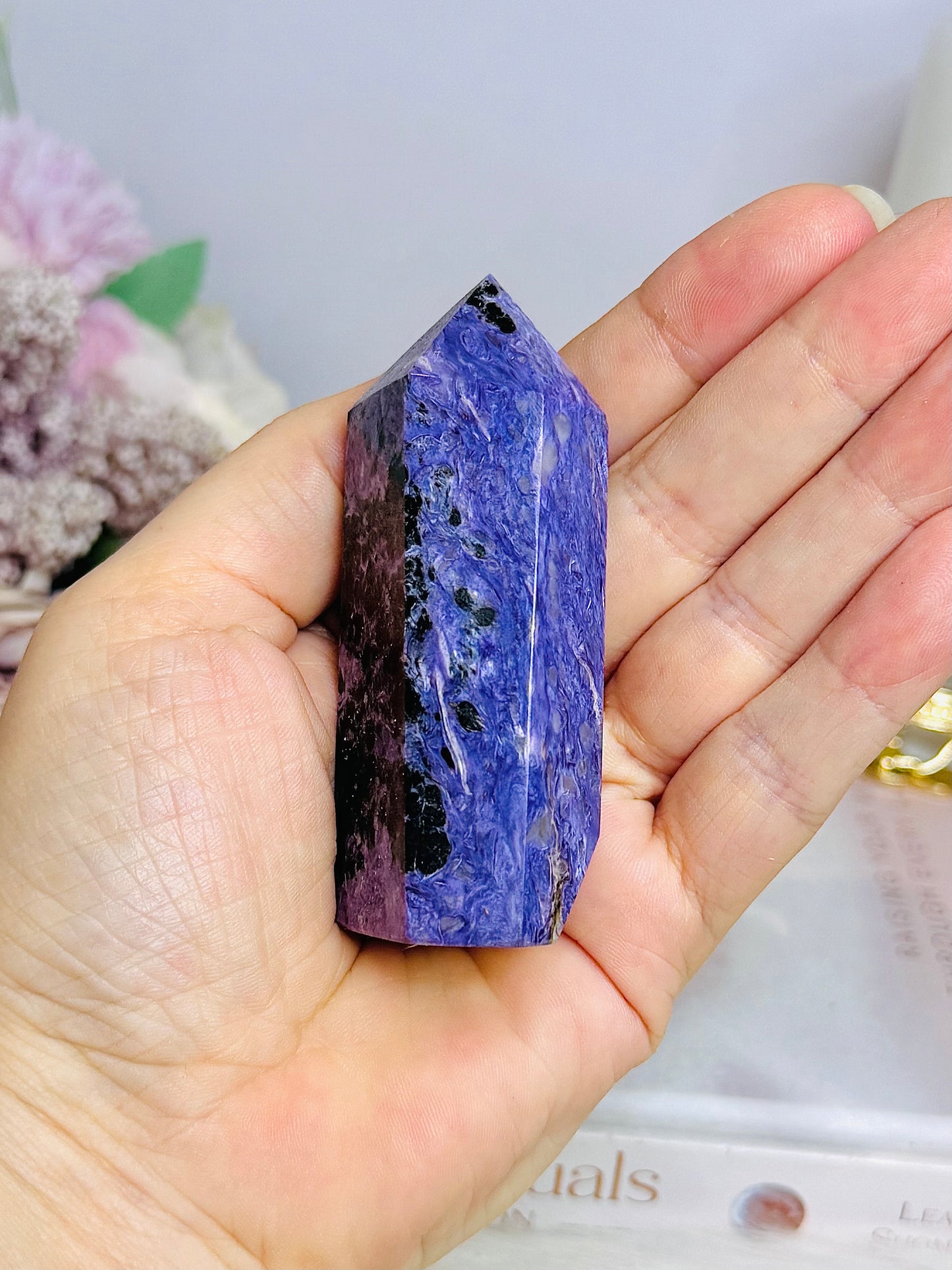 AAA Grade Charoite Tower 8cm