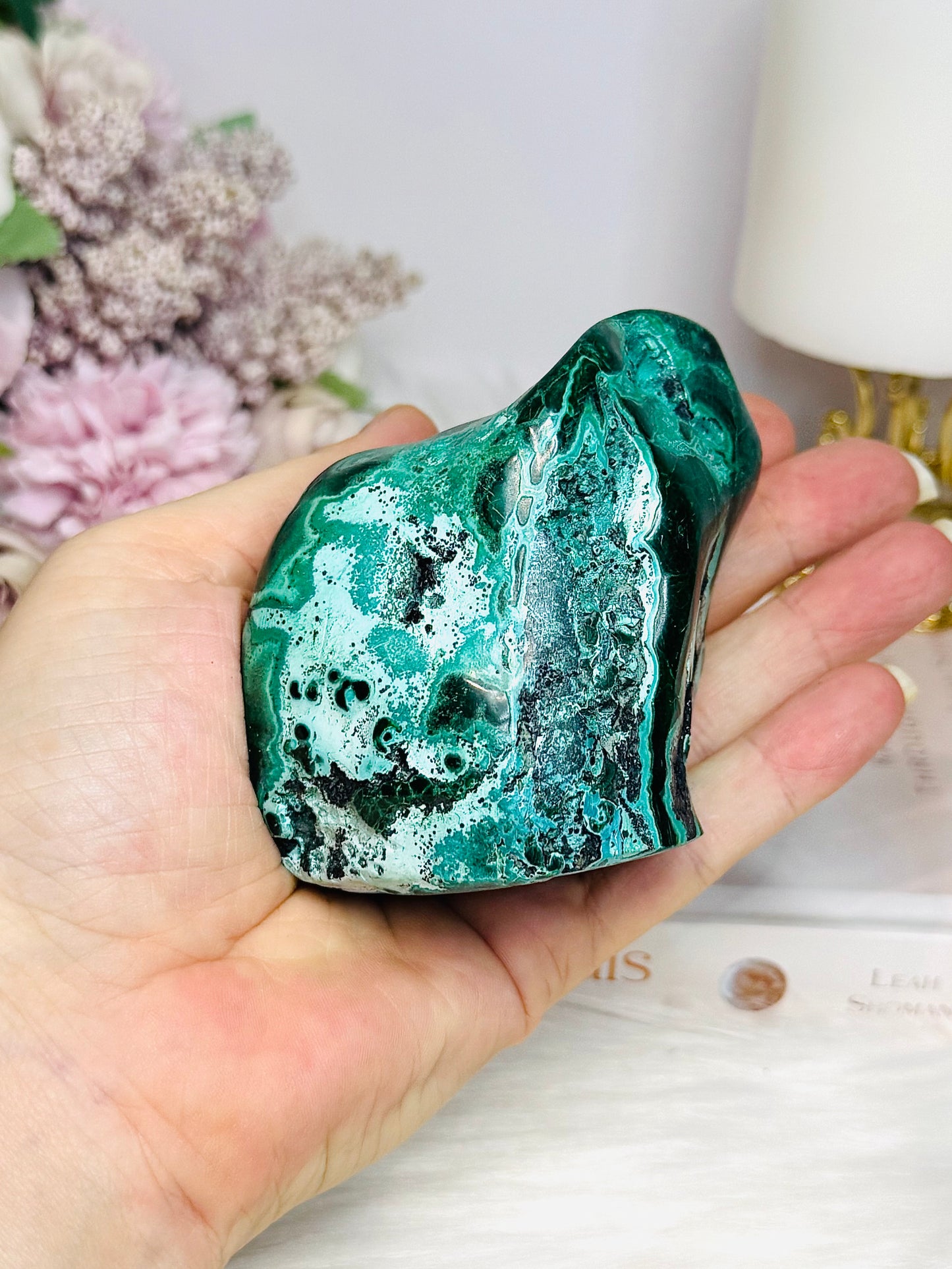 Large Malachite | Chrysocolla Polished Natural Freeform 415g