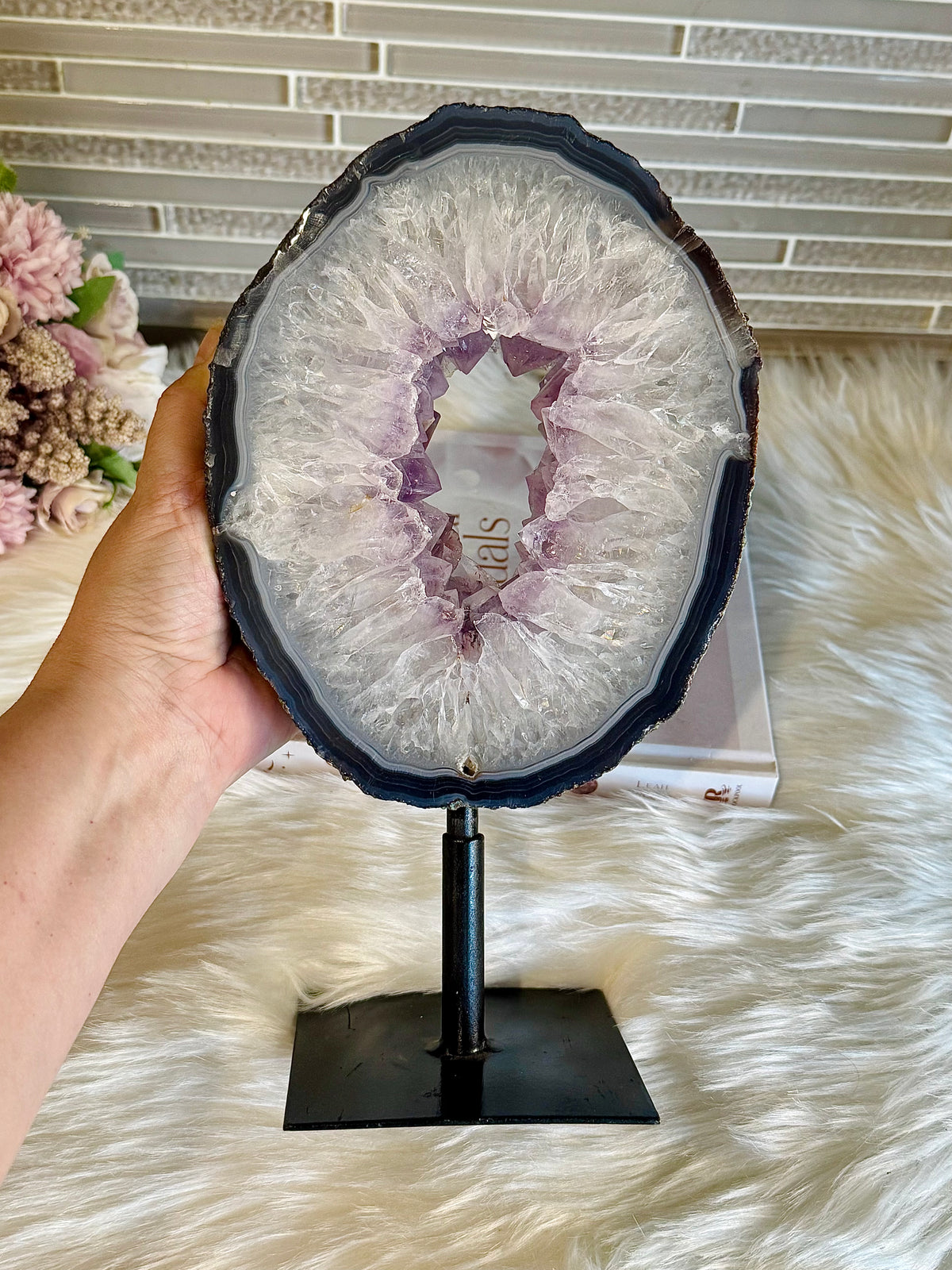 Statement Piece ~ Large Amethyst Portal on Swivel Stand 2.27KG 28cm