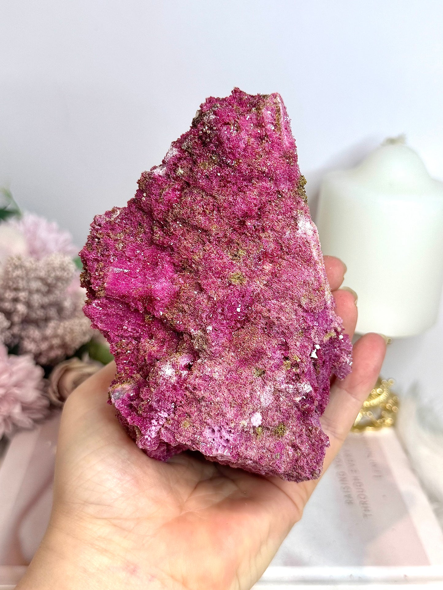 Large Sparkling Honeycomb Ruby Specimen 742g (chemically identical to Natural Ruby)