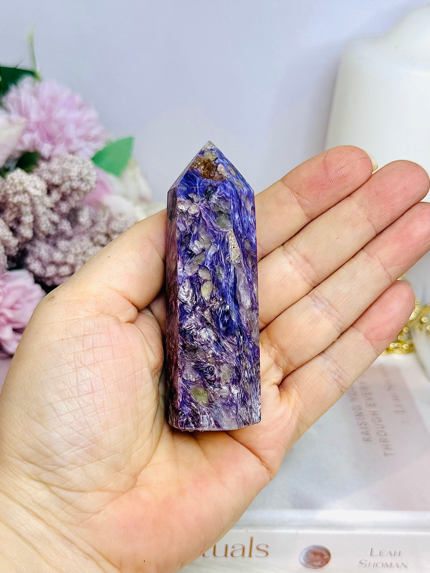 AAA Grade Charoite Tower 9cm