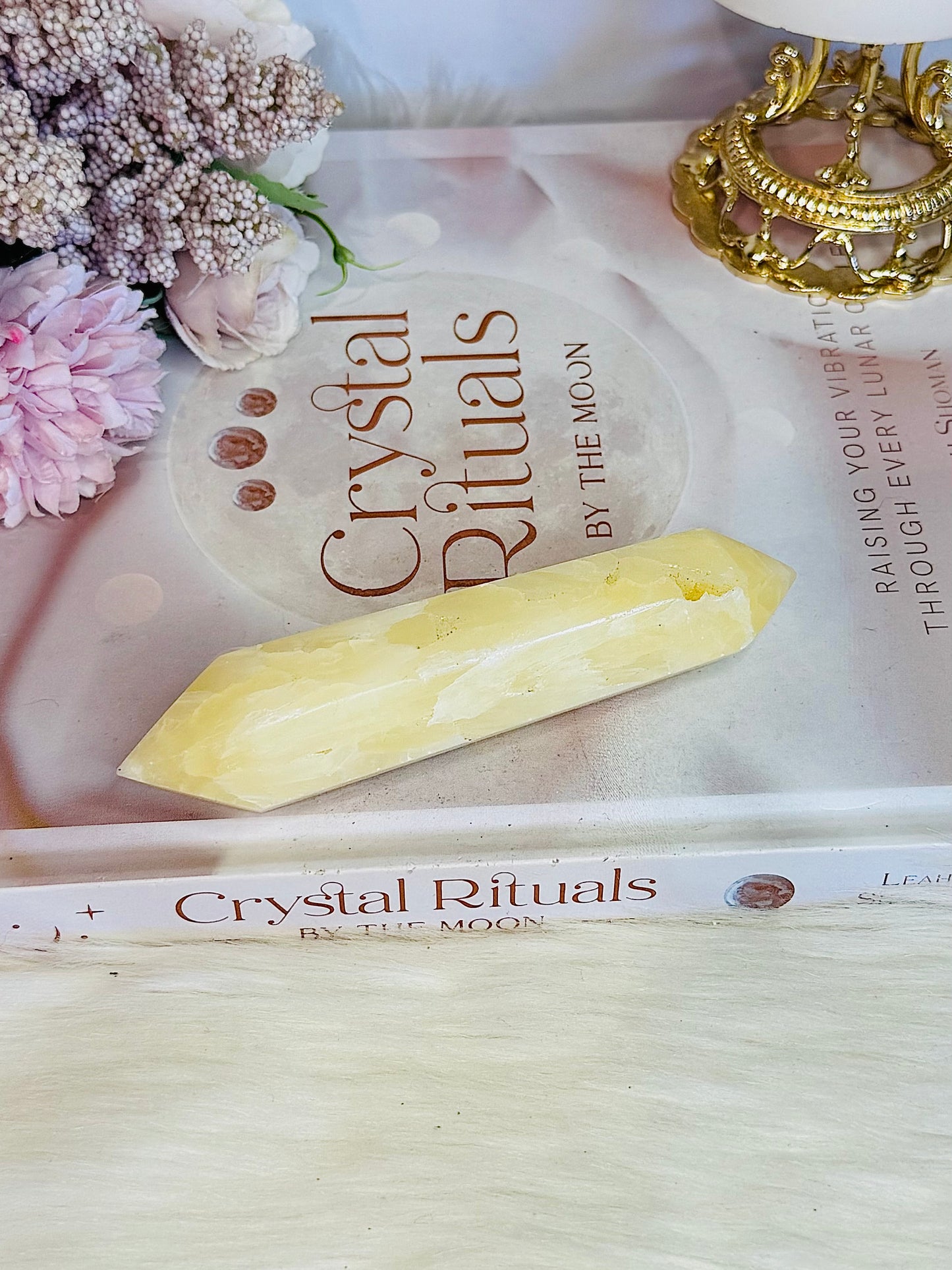 Orange Calcite Double Terminated Point 12cm