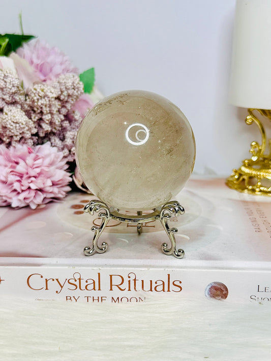 Smokey Quartz Sphere On Stand 341g