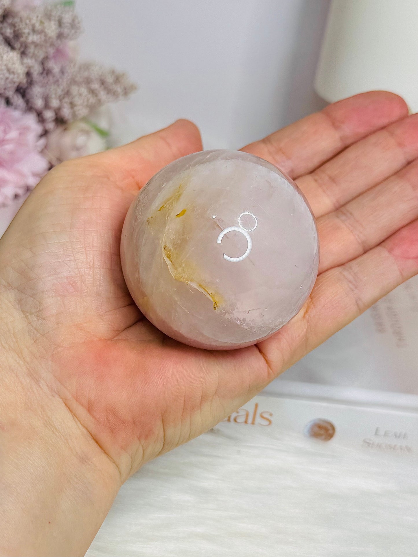 Rose Quartz Sphere On Stand 231g