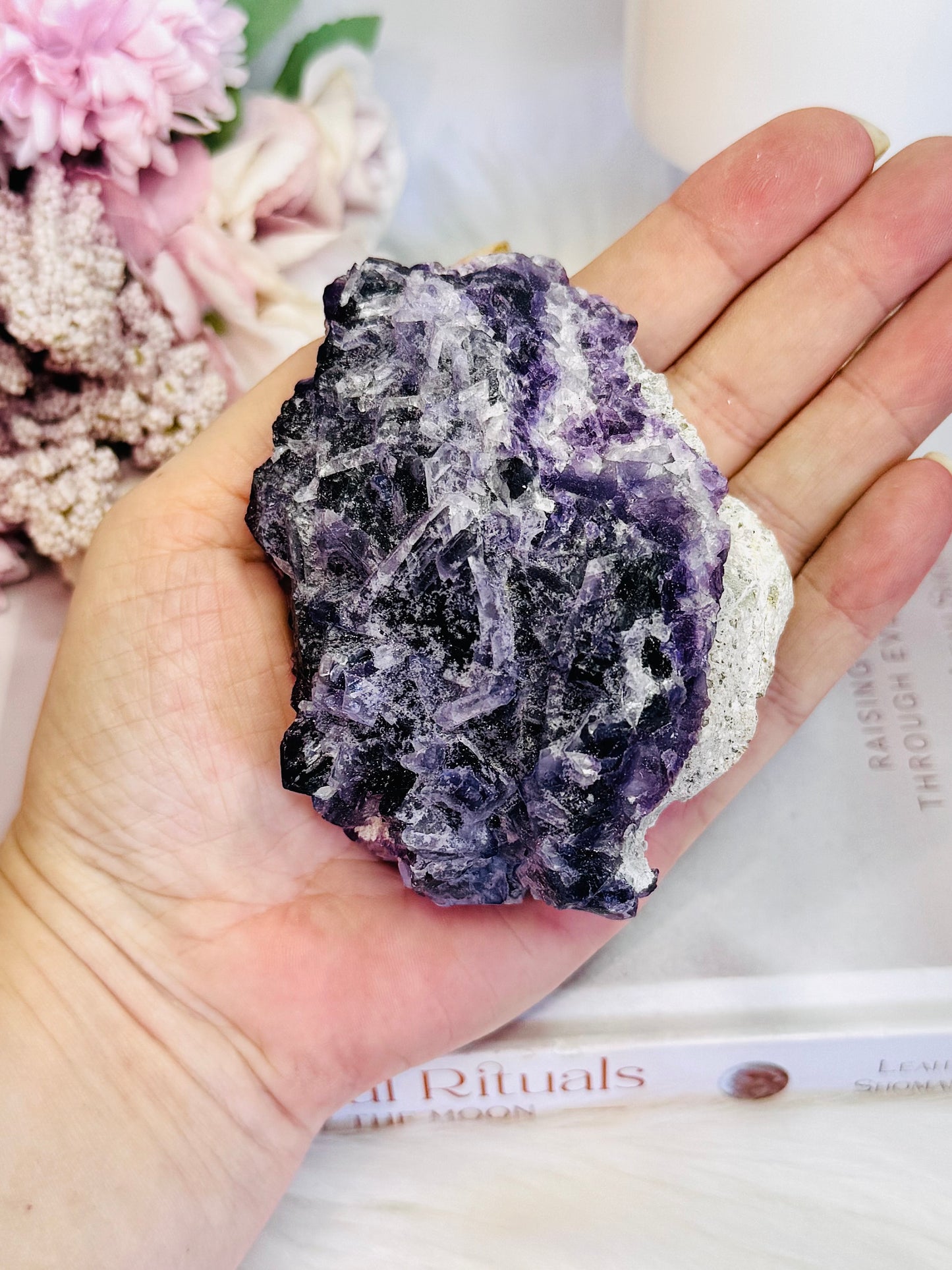 Stunning 353gram Natural Purple Fluorite Specimen