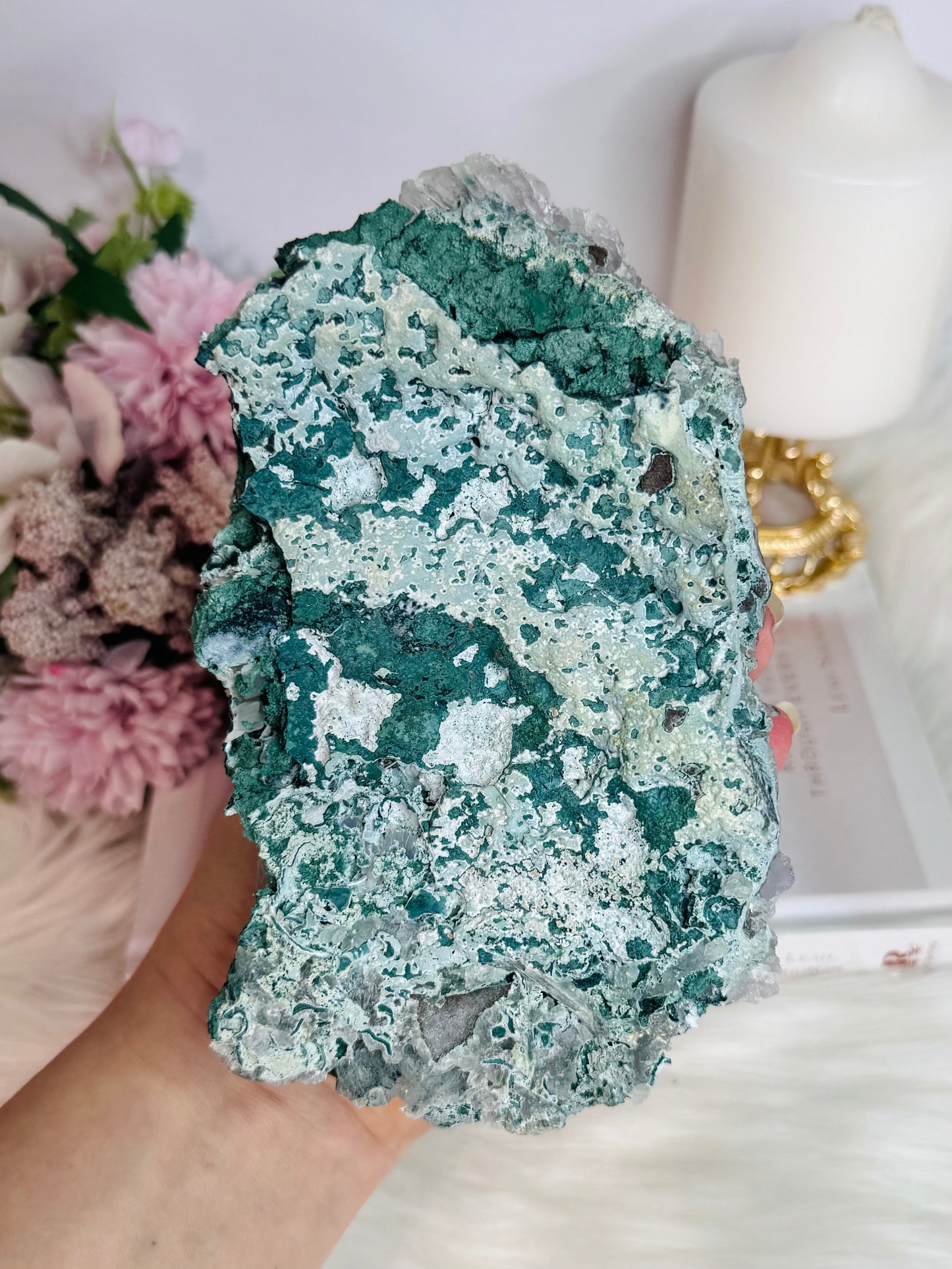 Natural Large Beautiful Zeolite | Flower Amethyst Specimen 16cm 540grams