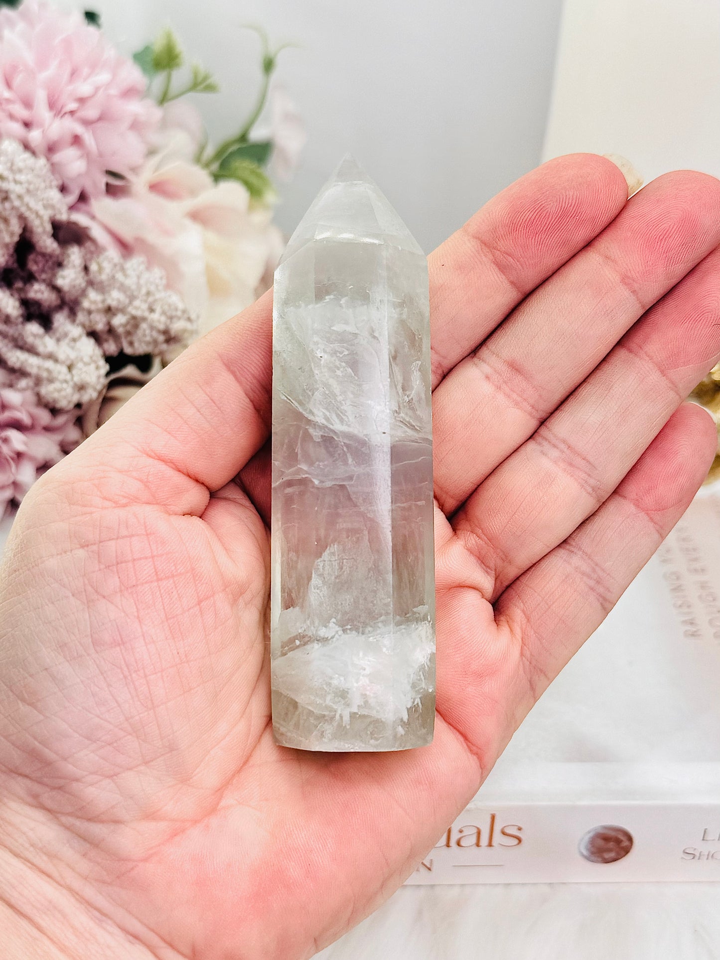 Pastel Transparent Fluorite Tower 10cm