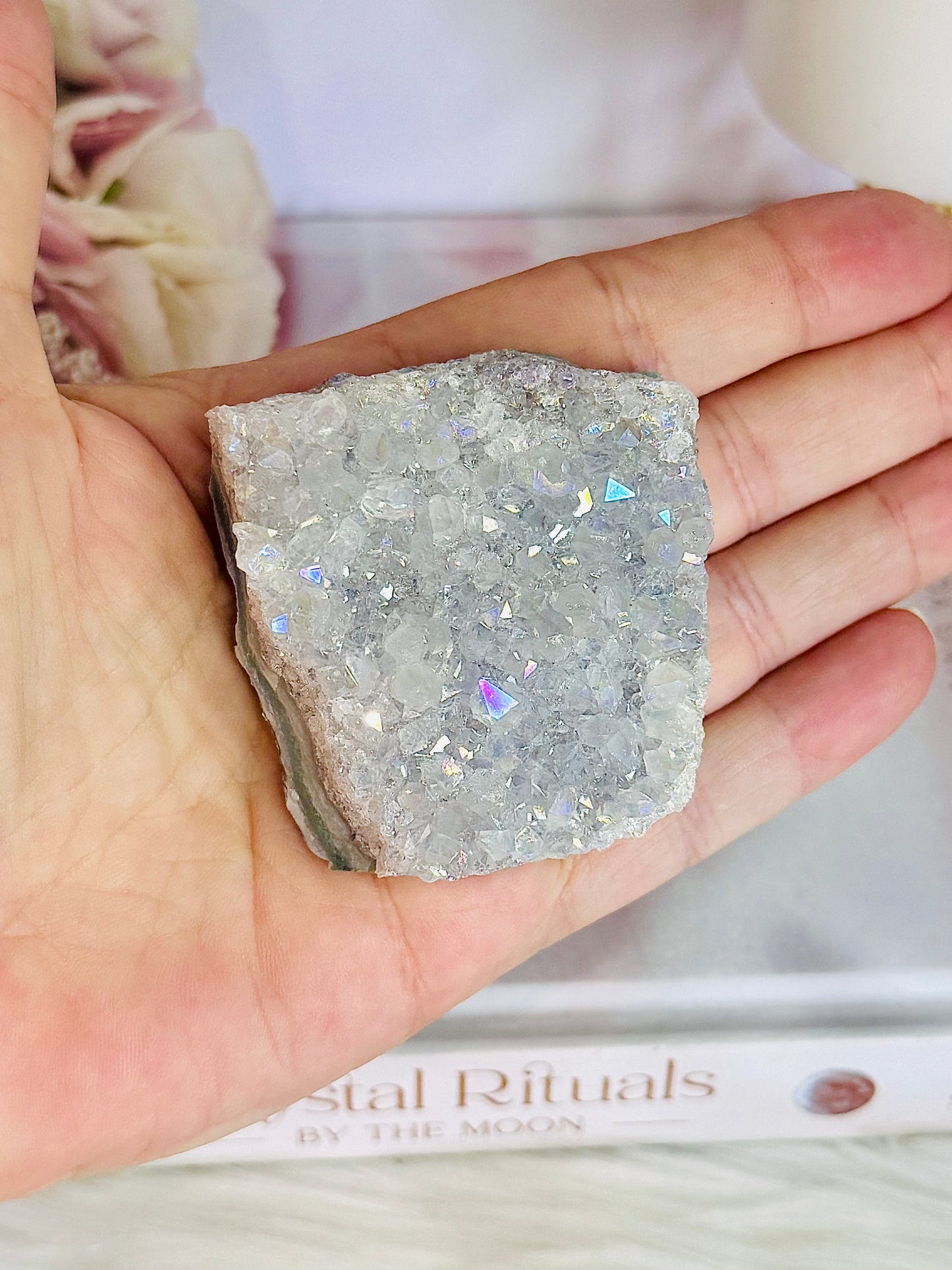Sparkling Angel Aura Amethyst Cluster From Brazil 5cm
