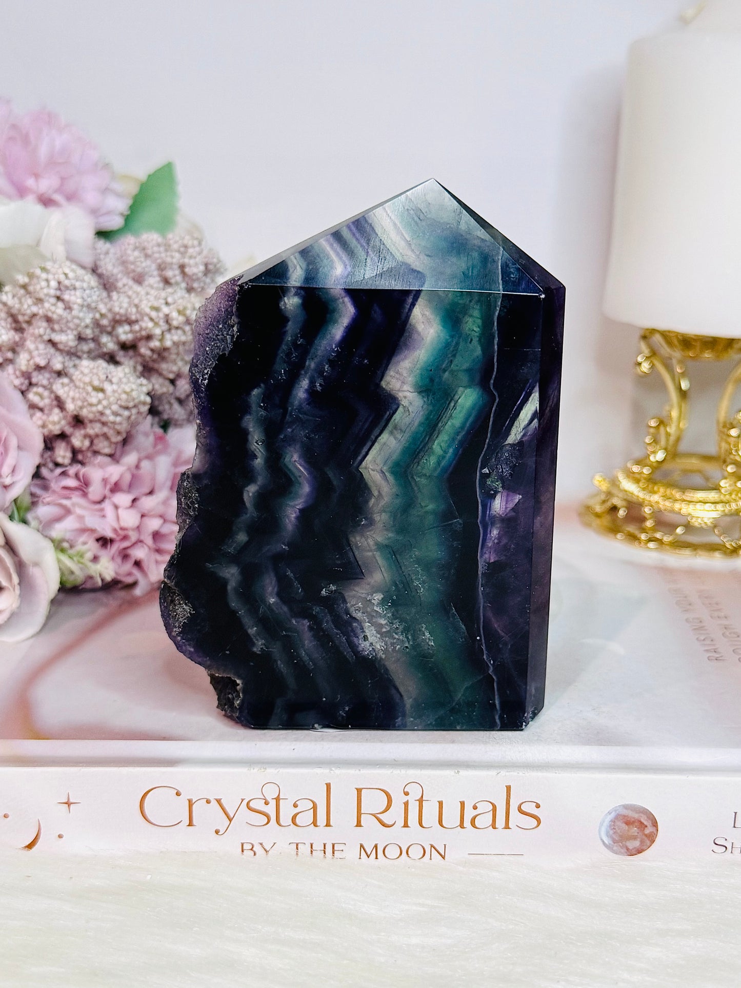 Rainbow Fluorite Slab | Tower 11cm
