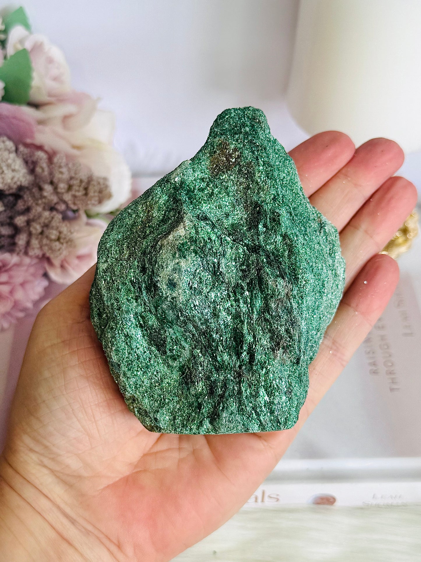 Gorgeous Natural Chunky Green Fuchsite Freeform Specimen 10cm