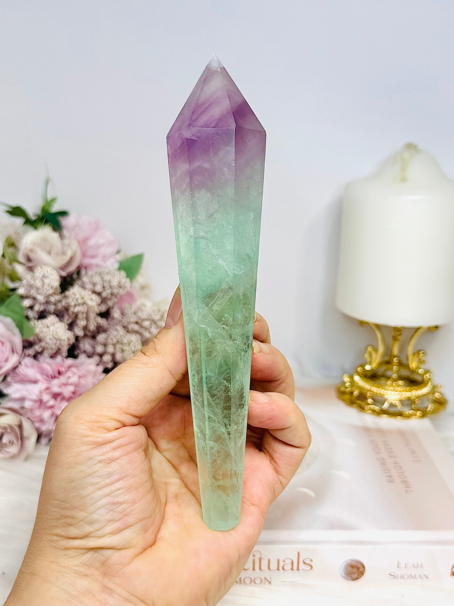 Watermelon Fluorite Wand | Tower 16.5cm
