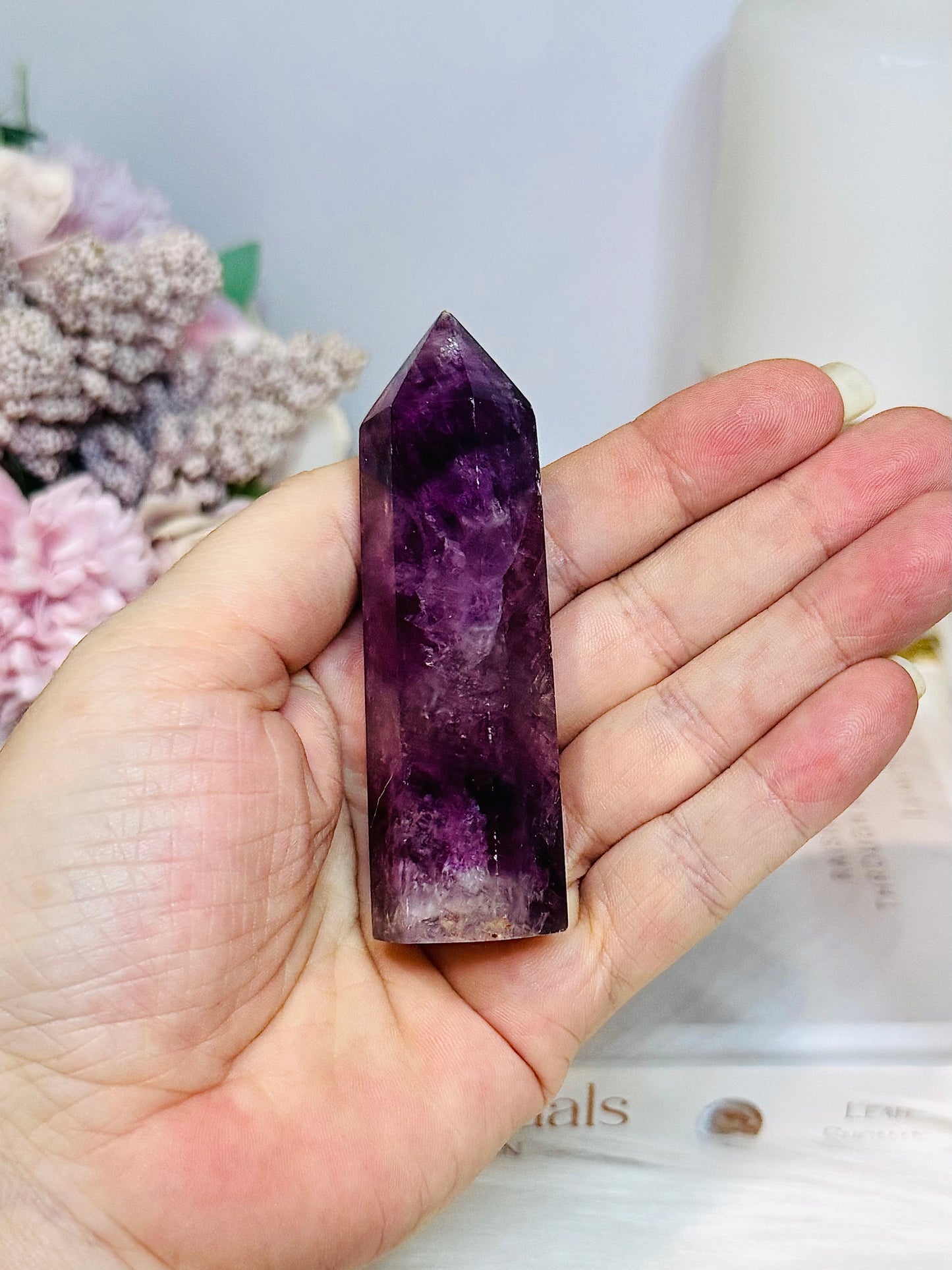 Purple Fluorite Tower 8.5cm