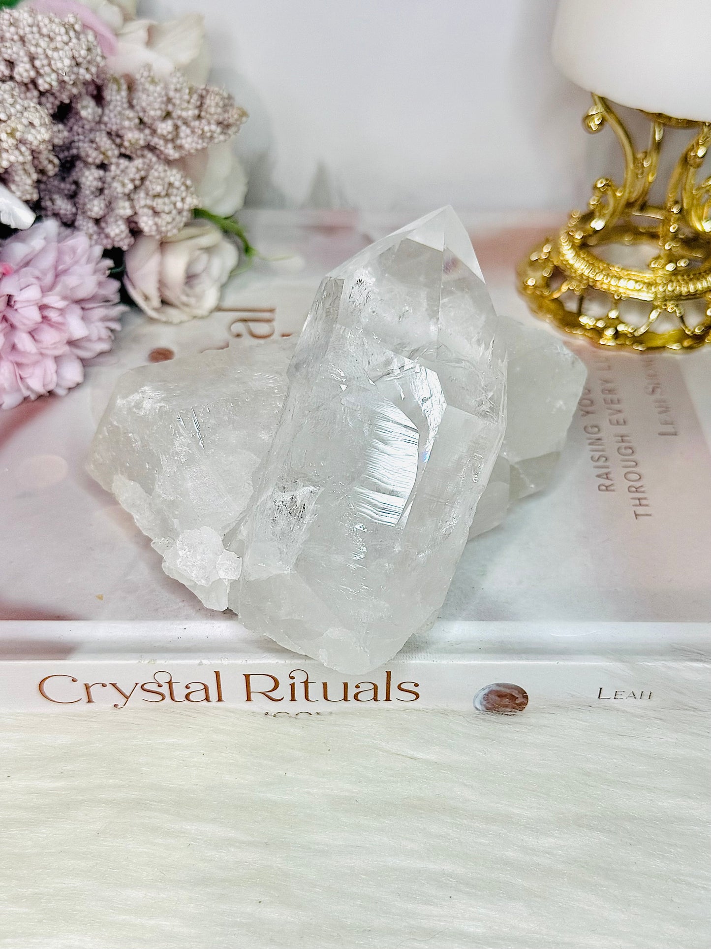 High Grade Large Natural Clear Quartz Cluster Specimen 550grams