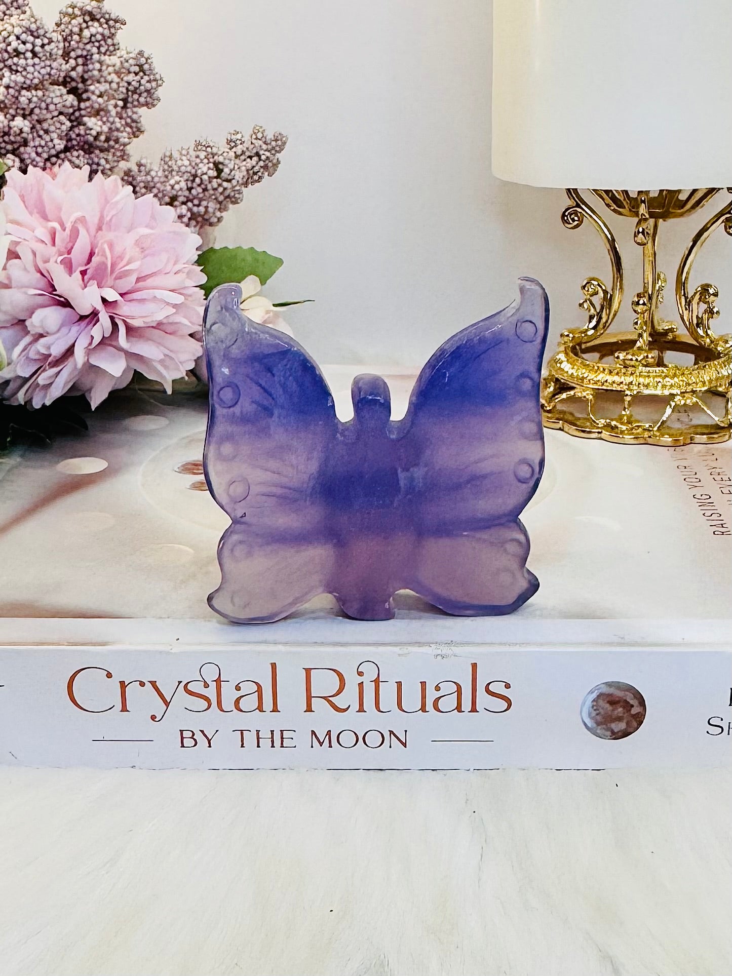Dainty 7cm Purple Fluorite Carved Fairy