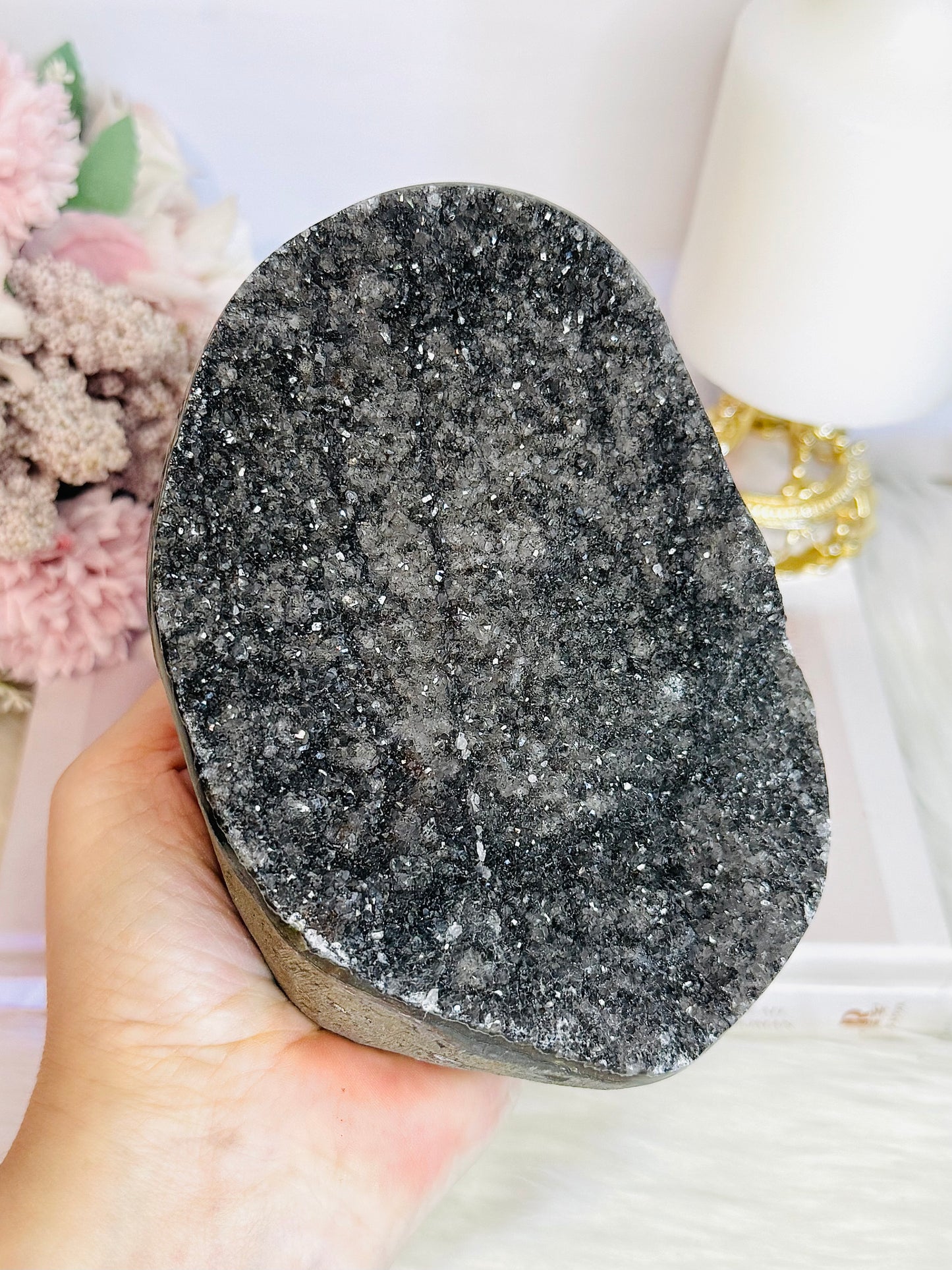 ⚜️ SALE ⚜️ Large Black Galaxy Amethyst Natural Freeform Cluster 1.06KG