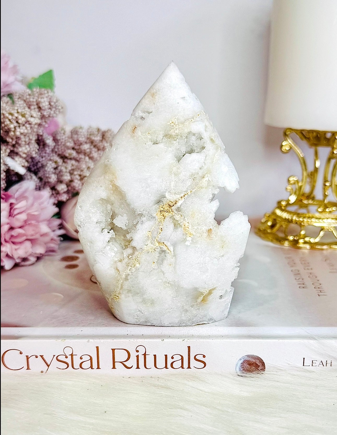 White Chunky Quartz Flame | Freeform 10cm