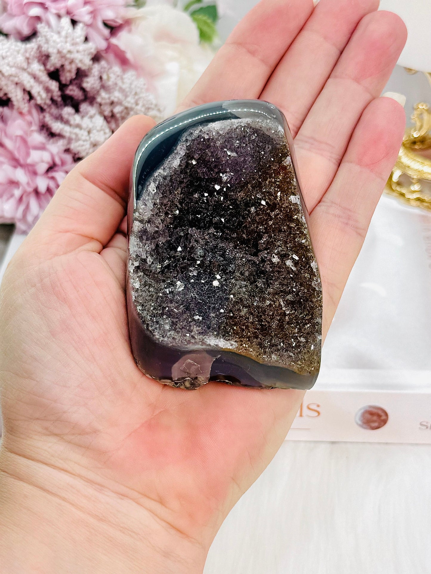 Druzy Amethyst Agate Freeform 159grams