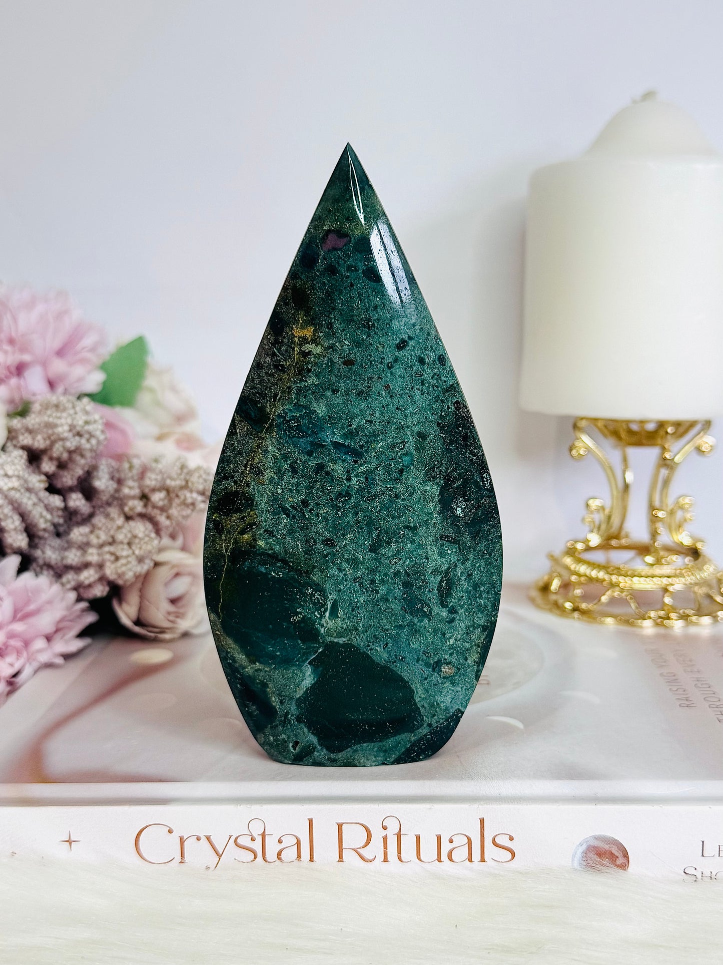 Large 13.5cm Jasper Carved Freeform | Flame