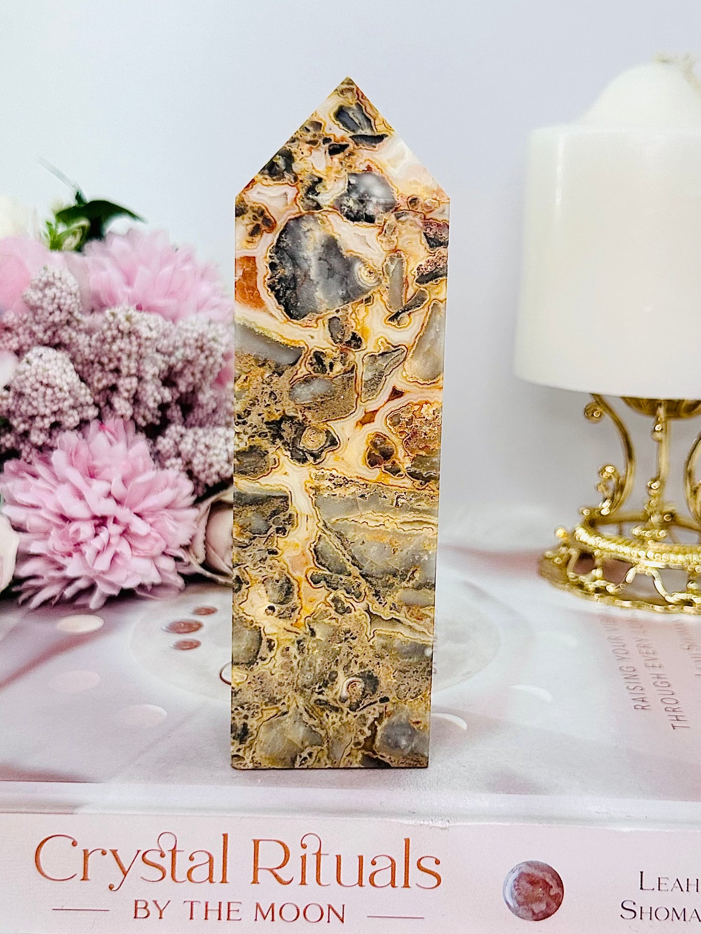Crazy Lace Agate Chunky Perfectly Cut Tower 15cm
