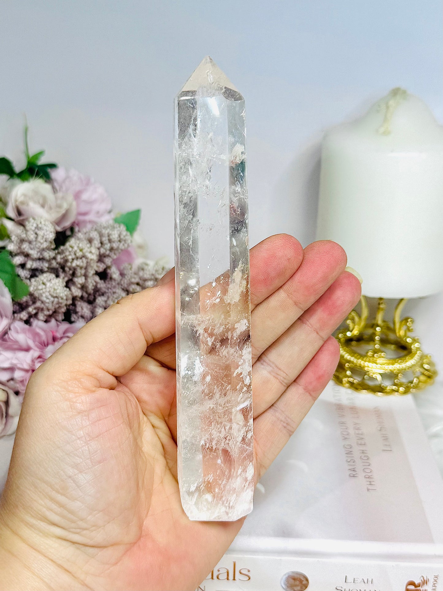 High Grade Clear Quartz Tower 15.5cm