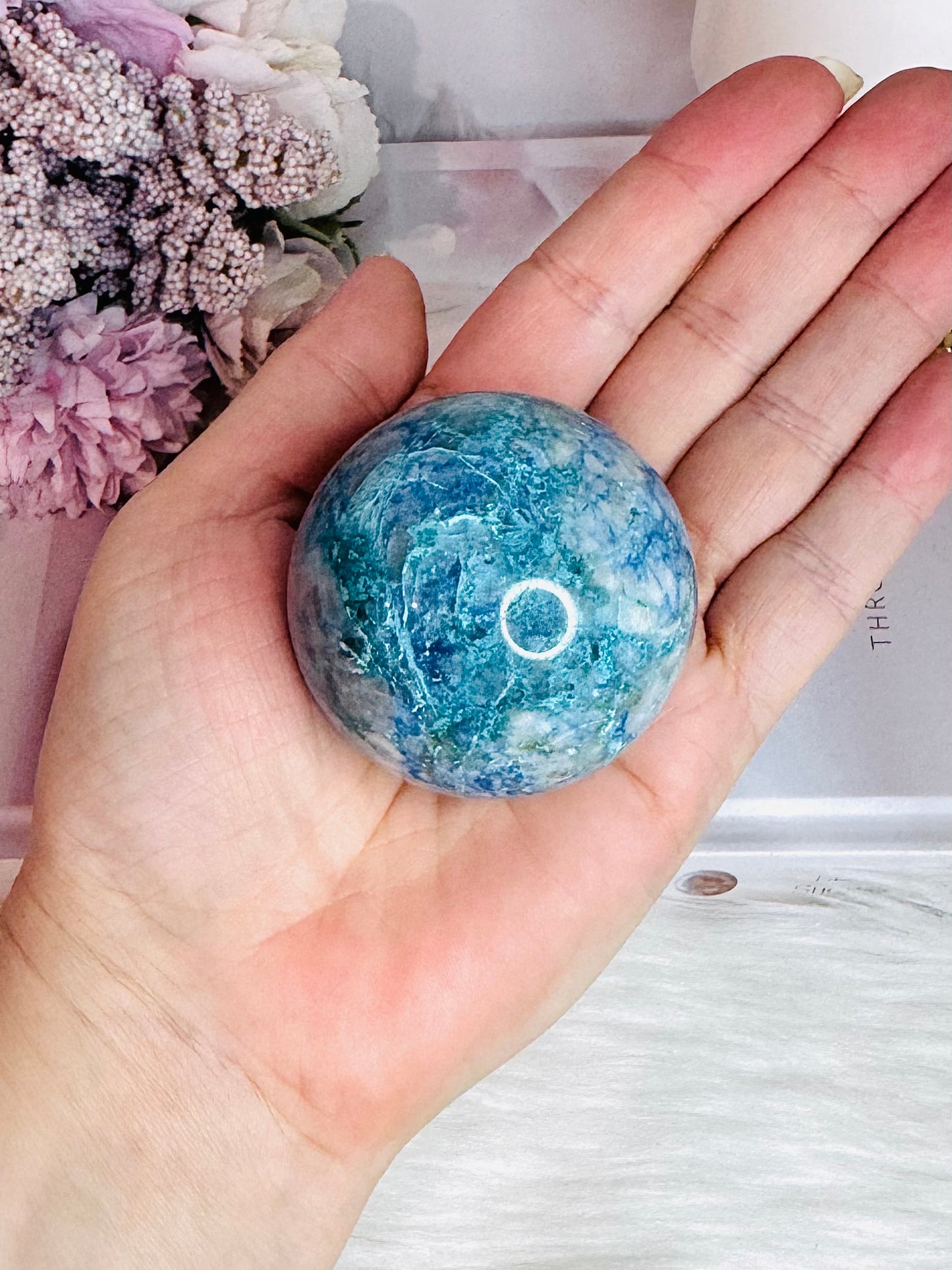 Chrysocolla Sphere On Stand 191grams