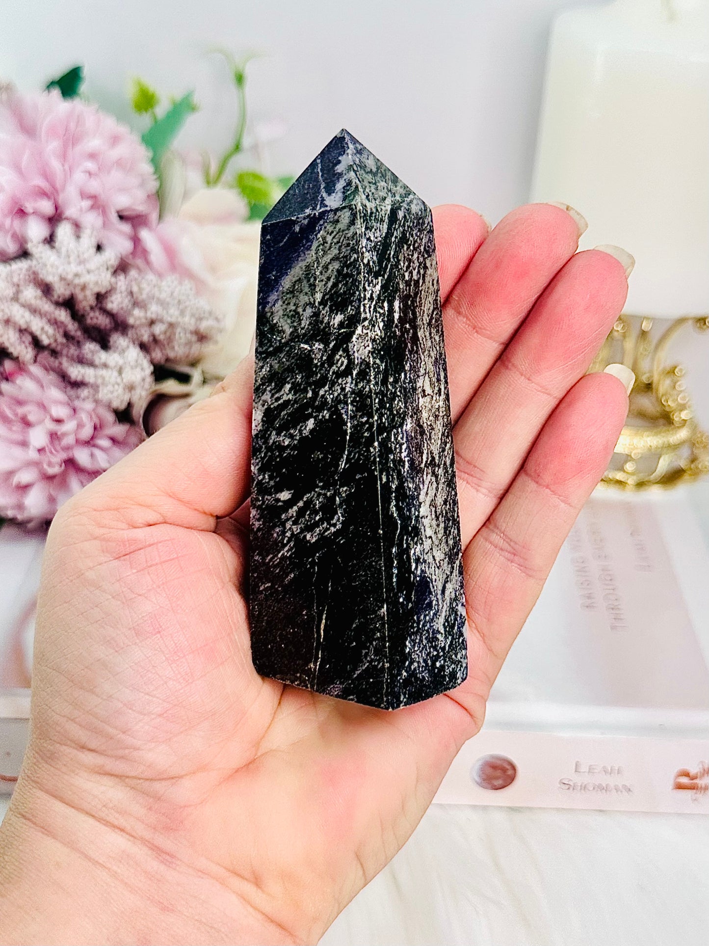 Inner Strength & Self Esteem ~ Beautiful Charoite Tower 11cm