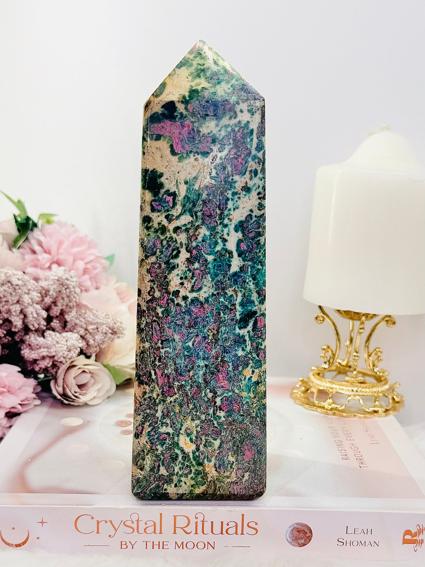 The Most INCREDIBLE Huge Natural Ruby In Fuchsite (UV Reactive) Tower | Generator 18.5cm 1.4KG ~ A True Collectors Piece