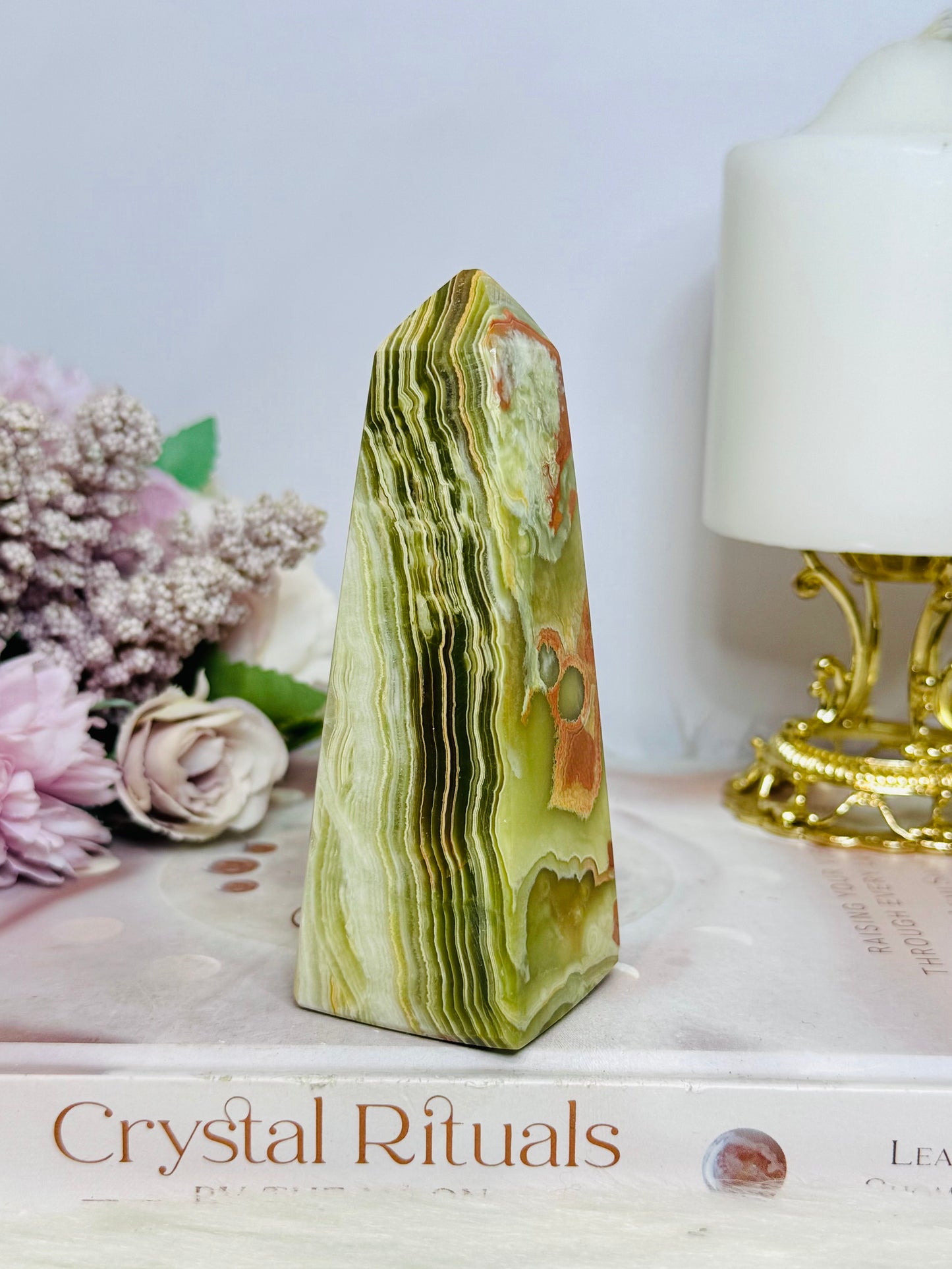 Green Onyx Obelisk | Tower 11cm