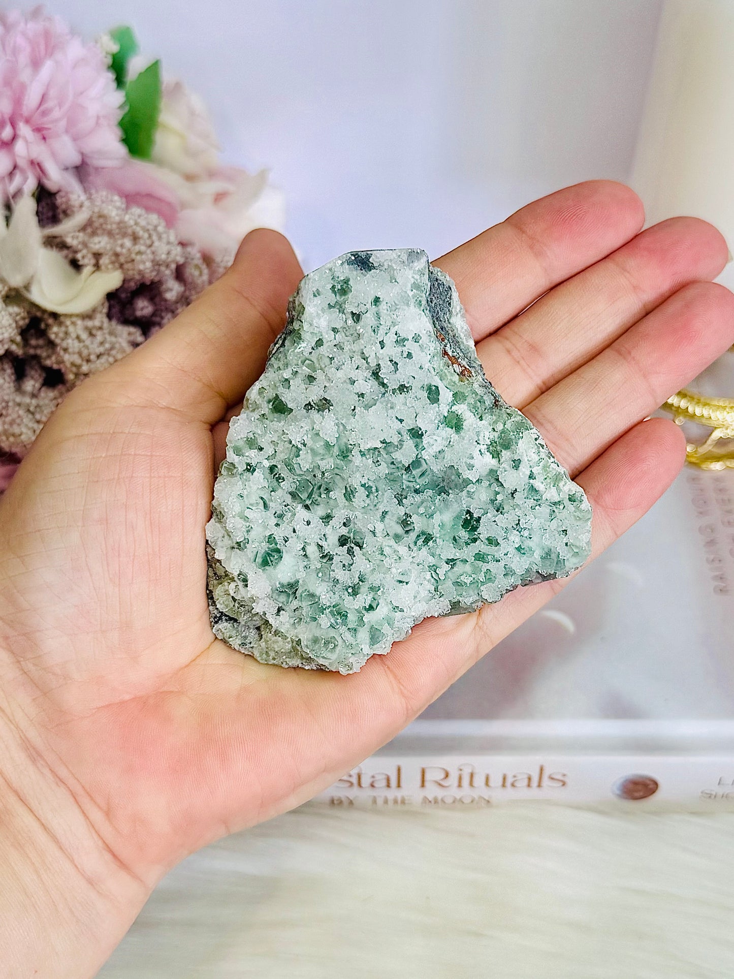 Gorgeous Natural Green Fluorite Specimen 186grams