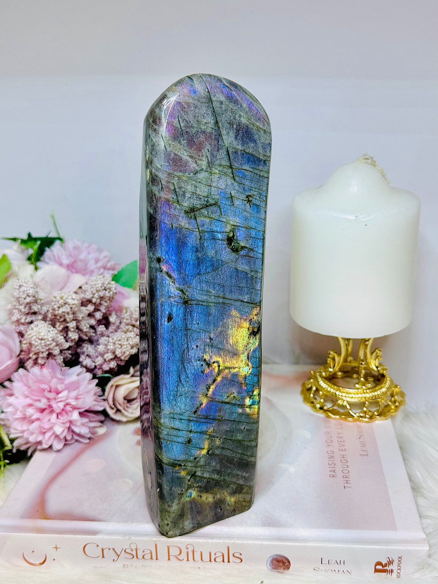 Large Labradorite Freeform With Pink & Purple Flash 21cm 1.18KG