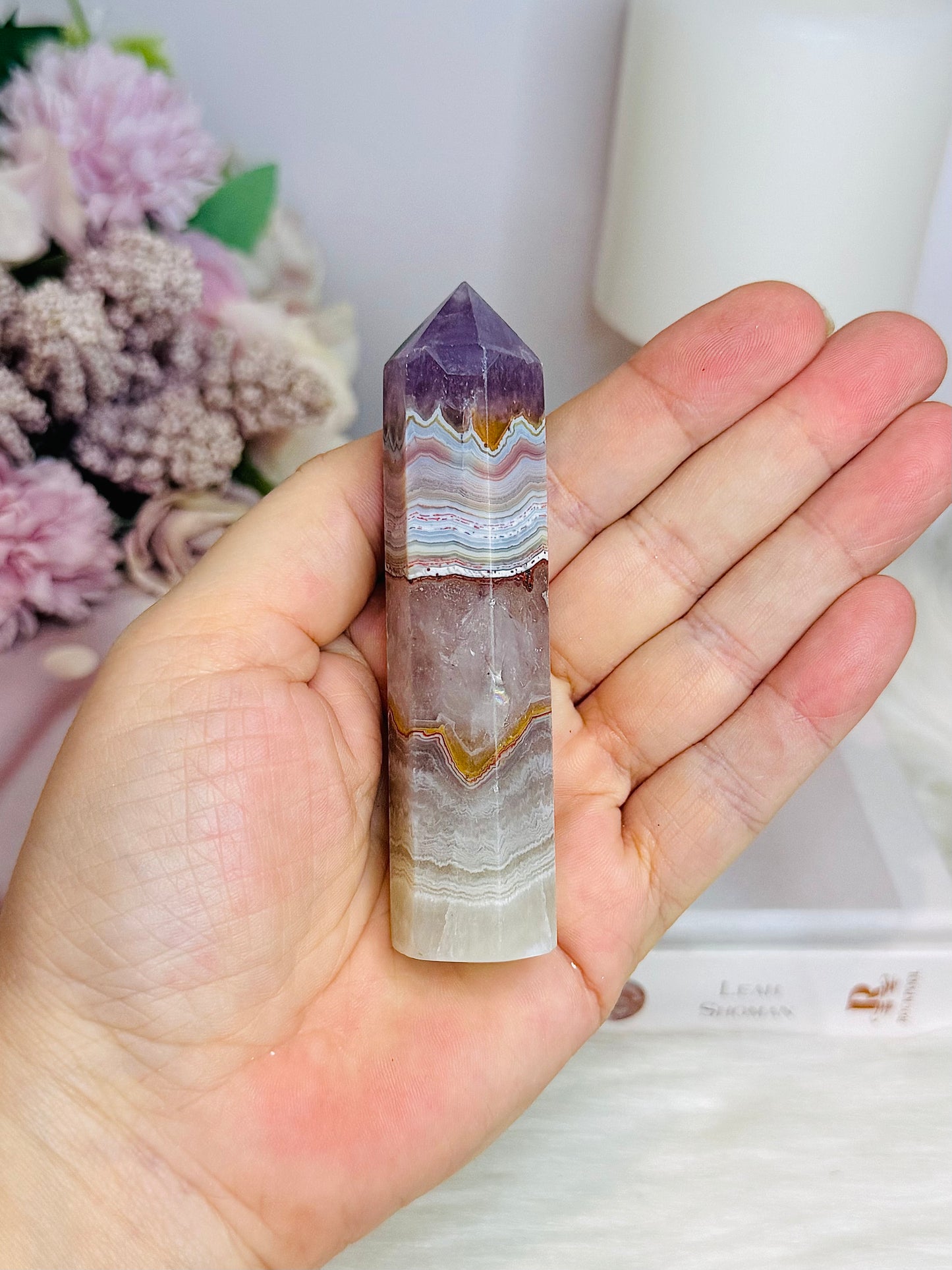 Amethyst X Agate Tower 9cm