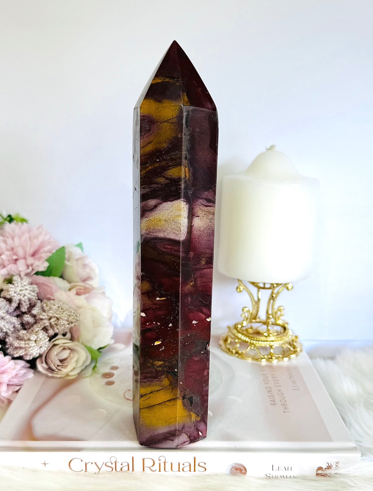 Classy & Fabulous Large Chunky Mookaite Jasper Tower 21.5cm