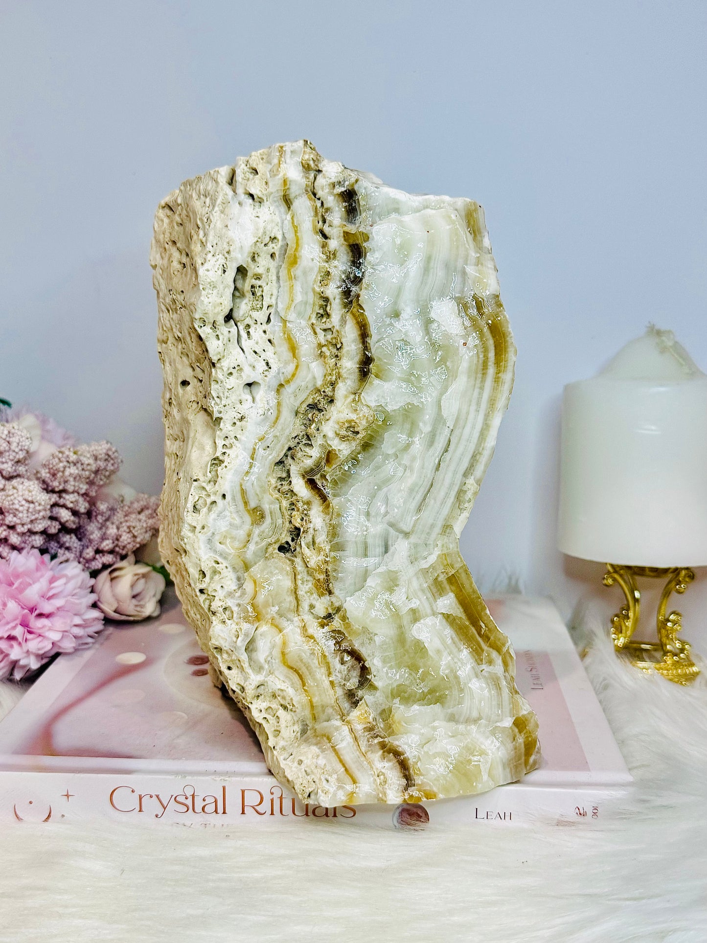 Huge Natural Aragonite Freeform | Slab 20cm Tall 3KG