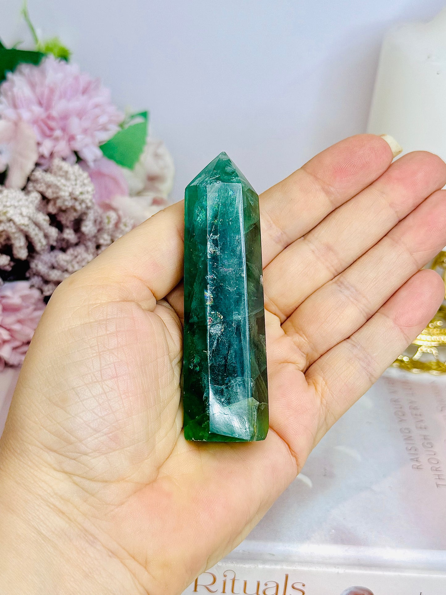 Green Fluorite Tower 8cm