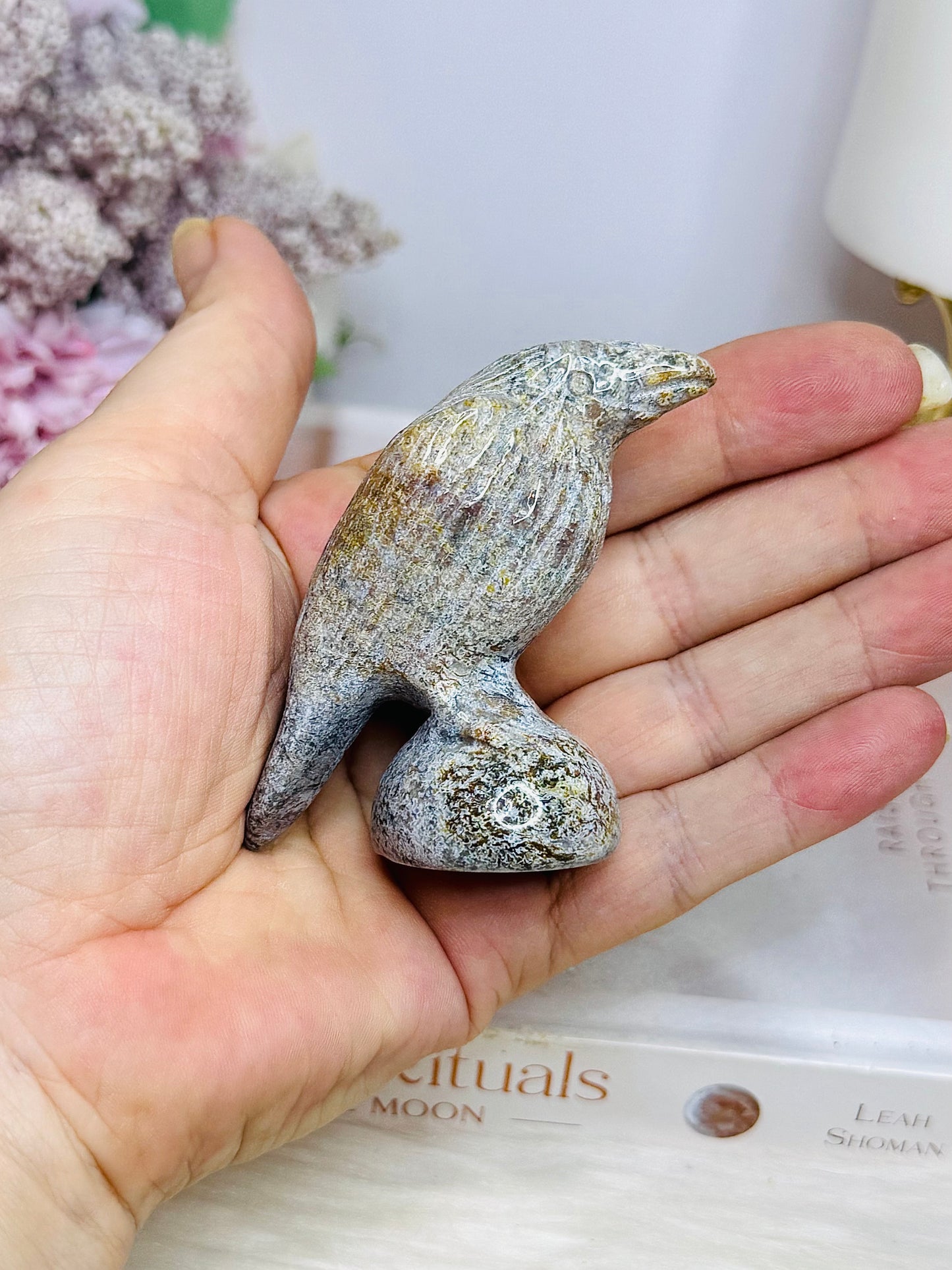 Ocean Jasper Carved Bird 7cm