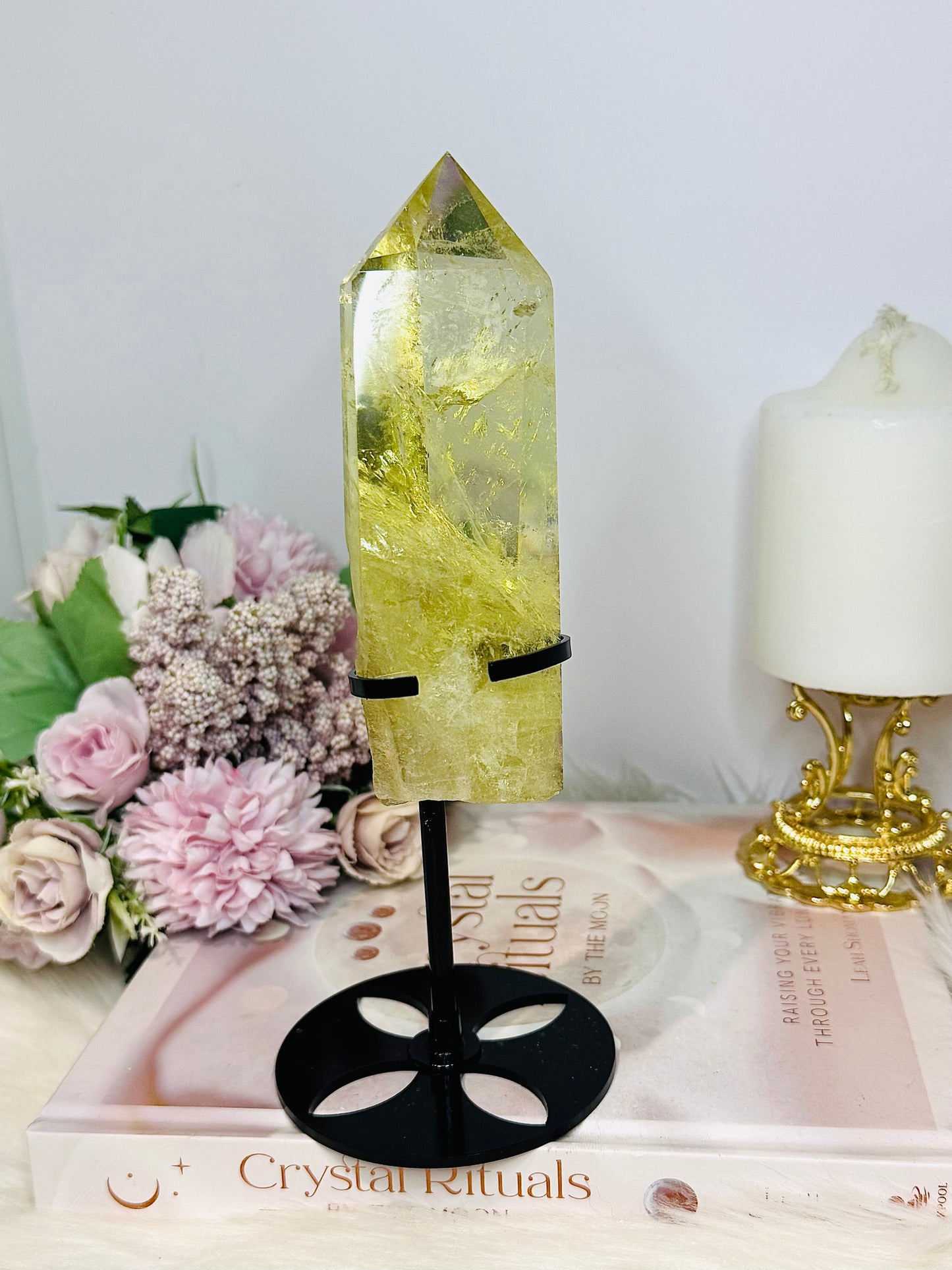 Citrine Tower 21cm Inc Stand