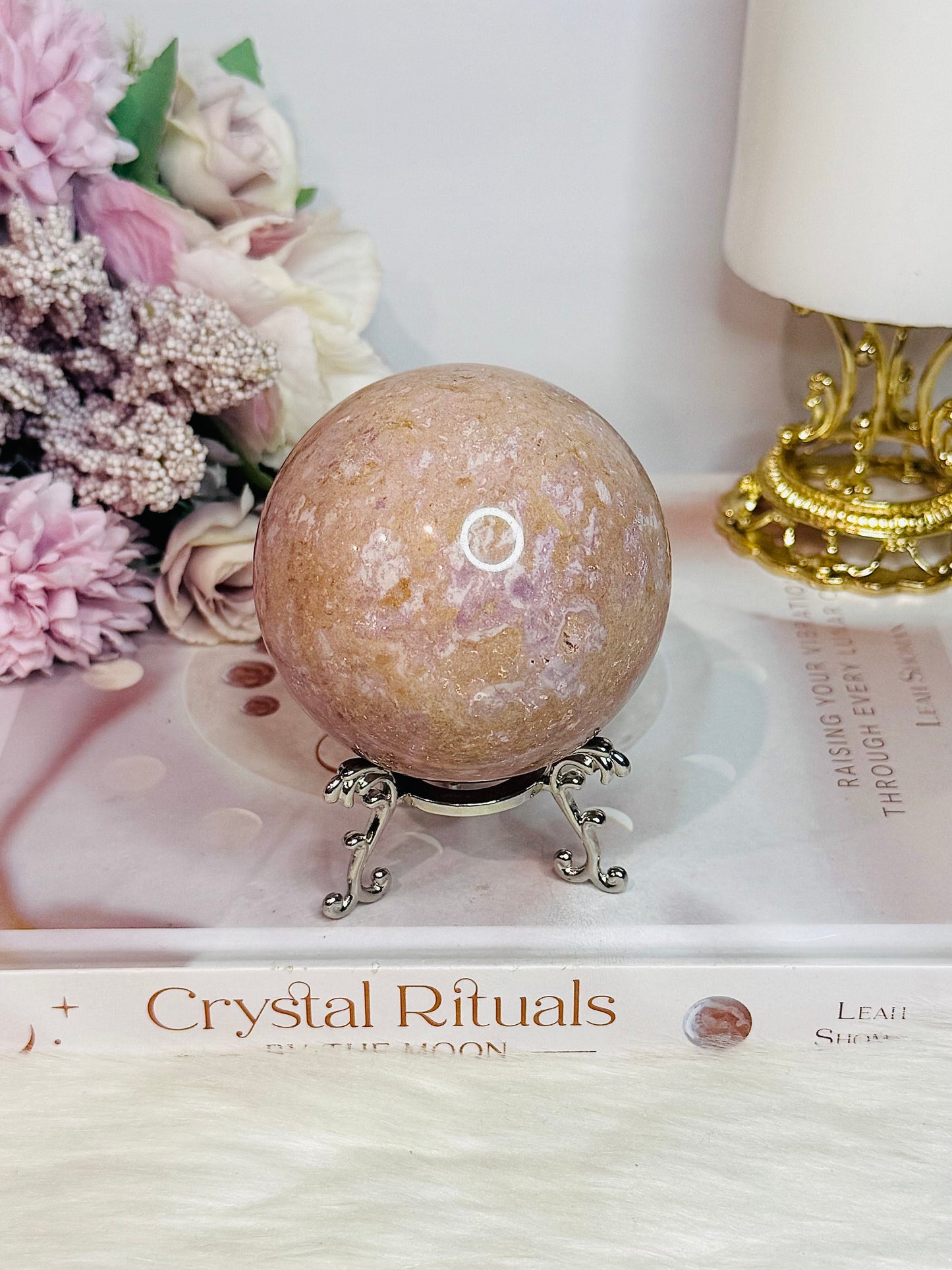 Rare & Beautiful Large Phosphosiderite Sphere On Stand 418grams