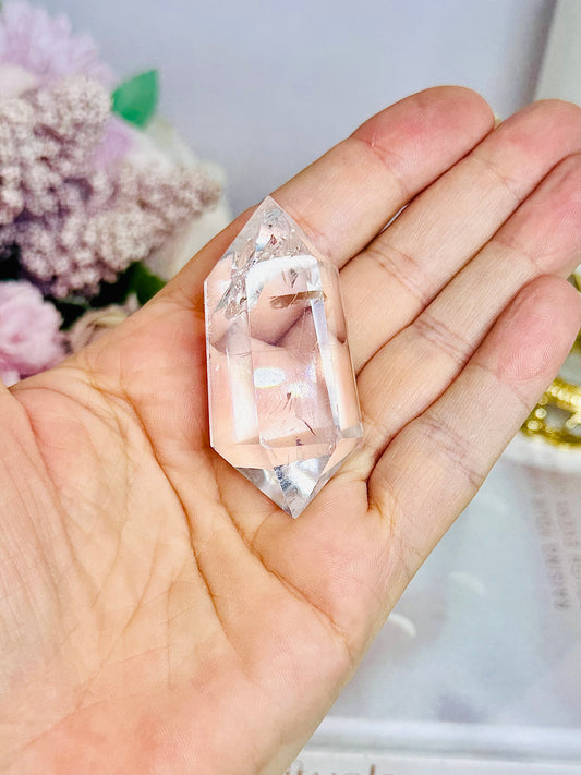 High Grade Clear Quartz Double Terminated Point 6cm