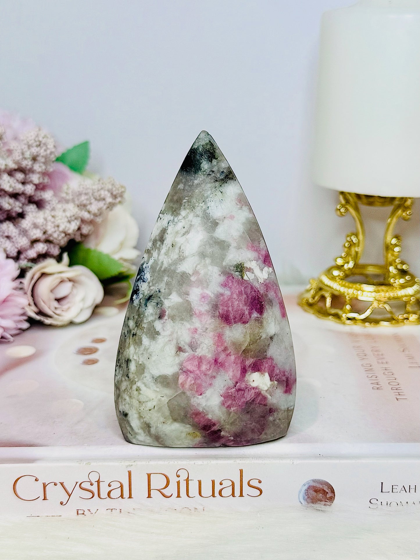 Pink Tourmaline Carved Freeform | Flame 10cm