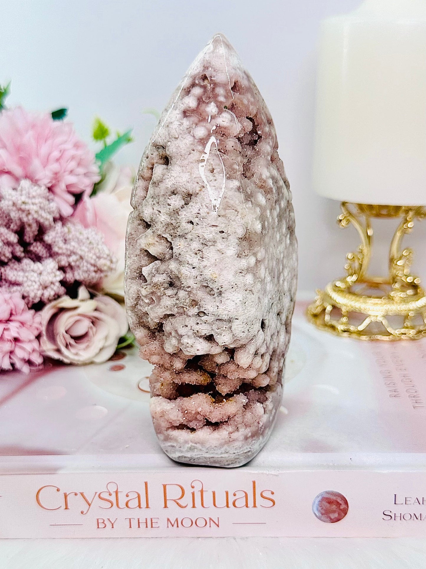 Large Pink Amethyst Druzy Freeform From Brazil 13.5cm 458grams