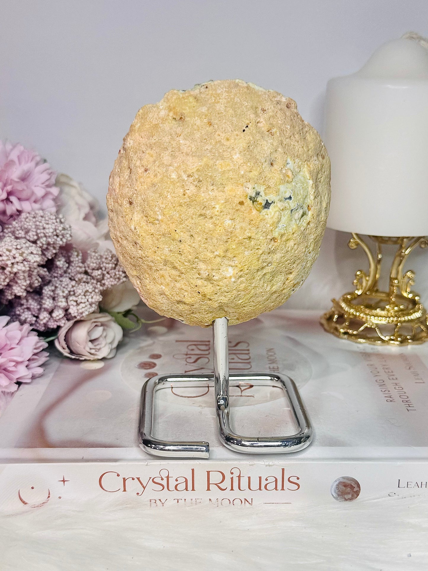 Large Chunky Natural Agate Geode On Stand 14cm